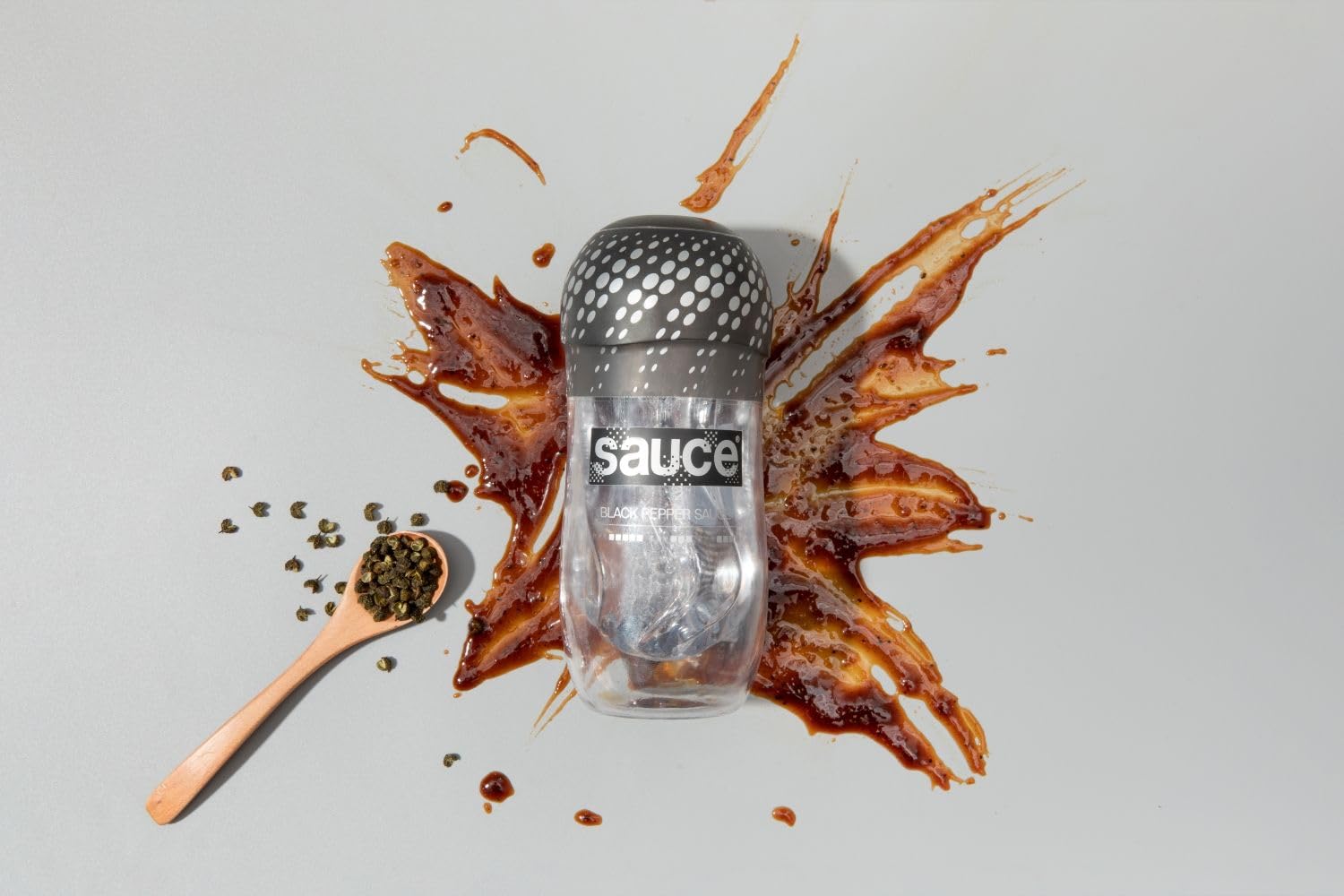 Sauce Black Pepper Salse Cup Masturbatore Custodia, trasparente, Ø 6,8 x 16 cm