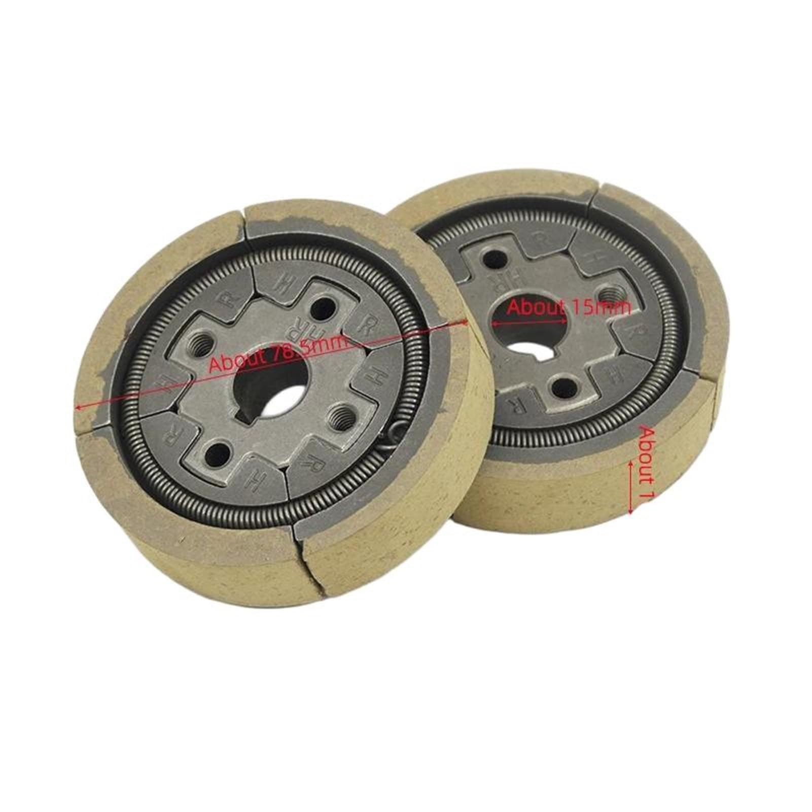 Fit For Subaru For Robin For Rammer Eh12 Eh12-2d Eh12-2b Gas Engine Replacement Tools Parts 2pcs Id 15mm 19mm Od 80mm 78.5mm Clutch(ID 15mm OD 78.5mm)