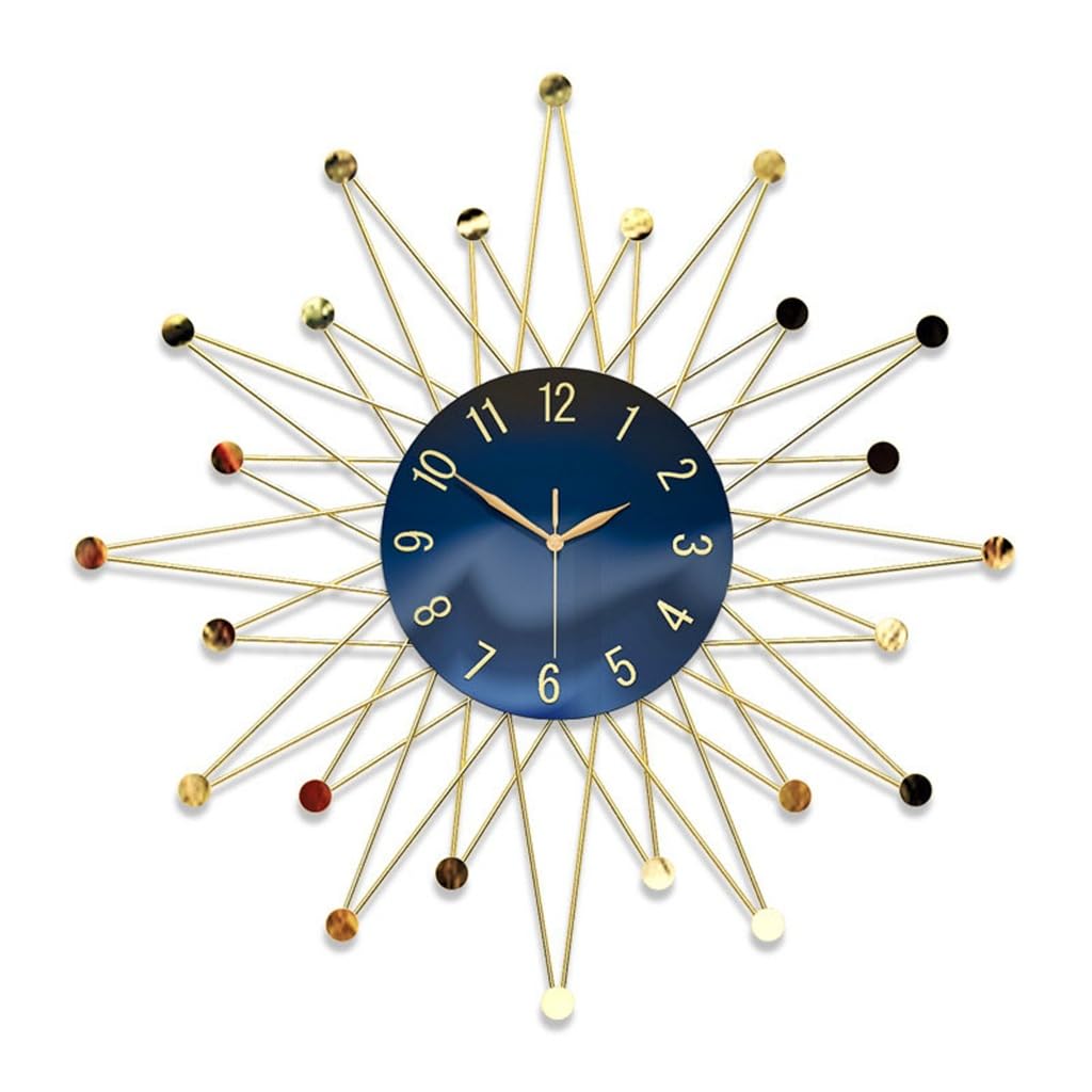 Horloge murale à quartz JFDBGU 70x70cm idéale pour décorer un salon moderne chic