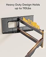 FORGING MOUNT Dönthető-Forgatható TV Fali Tartó 37-80" Képernyőkhöz, 109 cm Hosszú Csuklós Karral, 50 kg Teherbírás, VESA 600x400mm 5