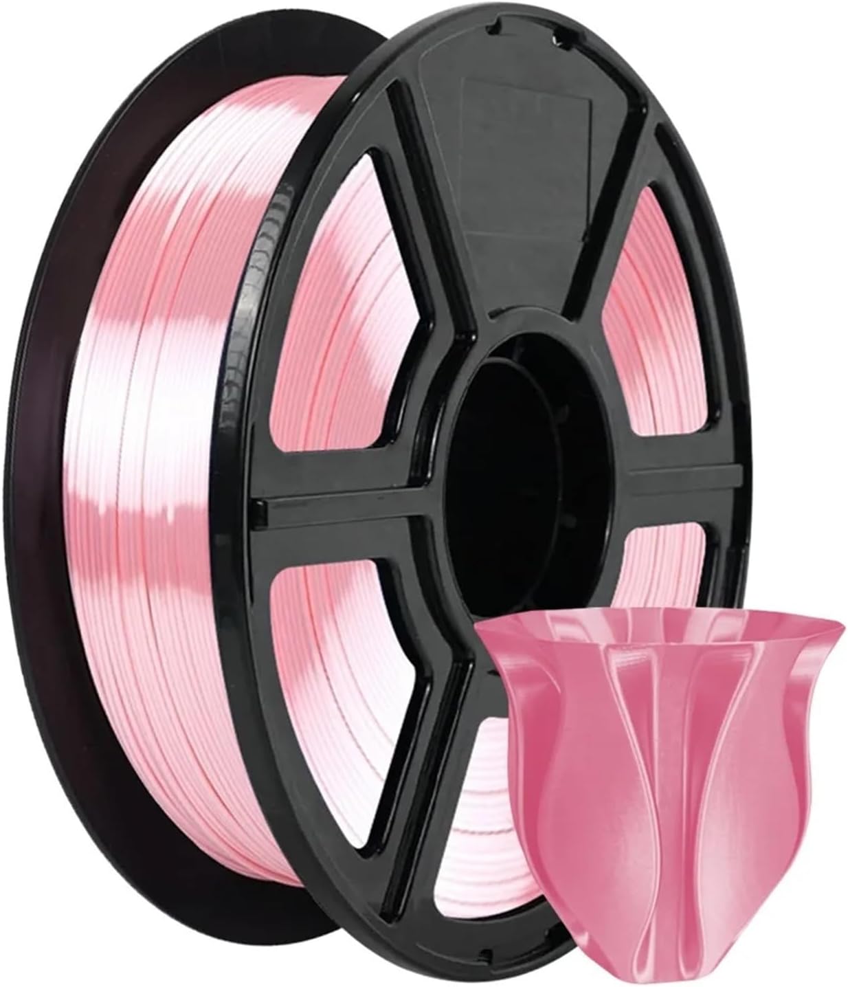 Silk Rose & Silk Pink PLA 3D Printer Filament 1.75mm 250g – Smooth Surface, No Stringing FDM Compatible Material(Pink 250G)