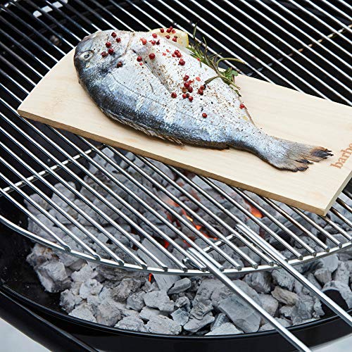 barbecook 2er Set Grillbretter aus Buchenholz zum Grillen und Raeuchern Fuer EIN besonderes Aroma beim BBQ Fuer Flammlachs oder Fleisch