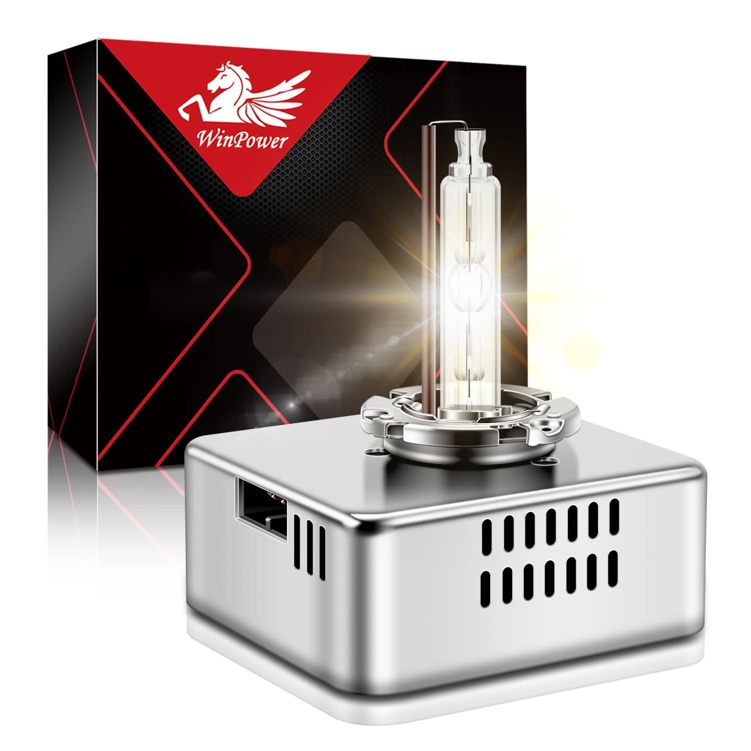WinPower D5S Xenon Lampada 35W 4300K HID Auto Fari Lampadine Bianco Caldo Base Metallica Completa Lampadina 12 V Ricambio Kit, 1 Bulbi