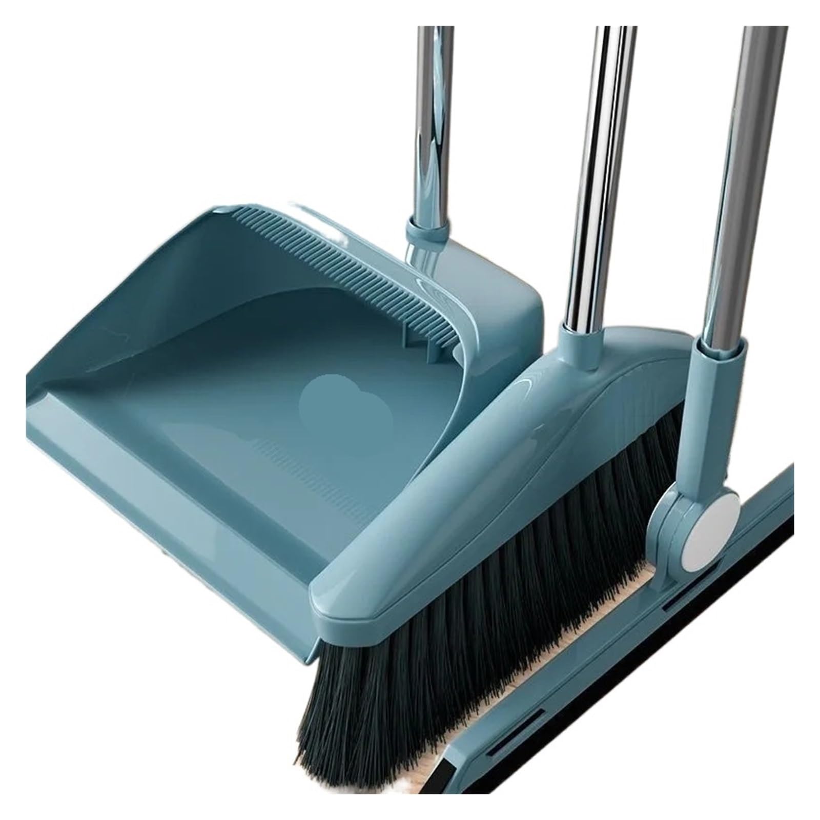 Broom Set Dustpan Household Combination Non-Stick Hair Sweeping Tool Indoor Cleaning Utensils Plastic(Four-row broom bristles)