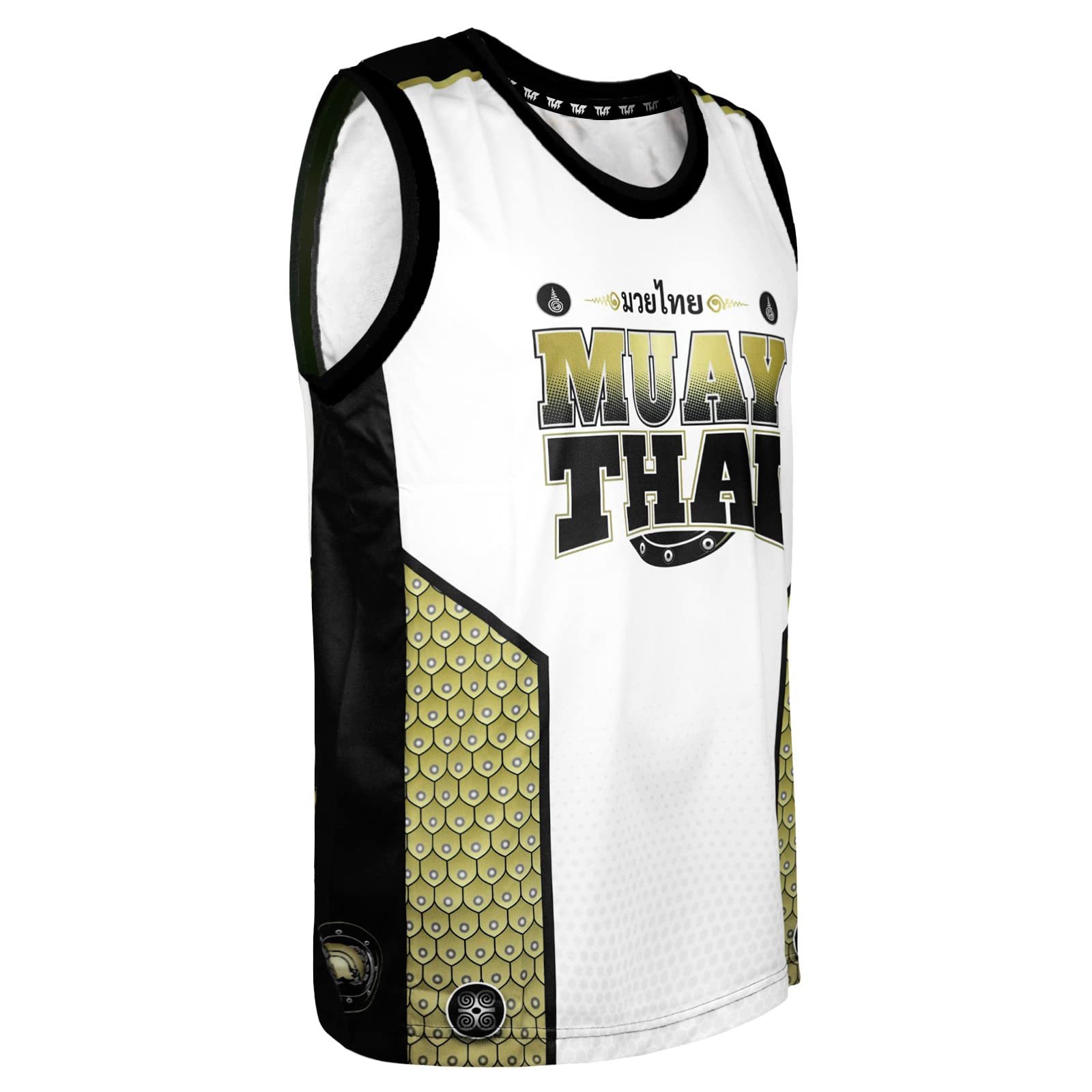 Tuff Sport Canottiera da Muay Thai, da boxe, senza maniche, per palestra, fitness e allenamento