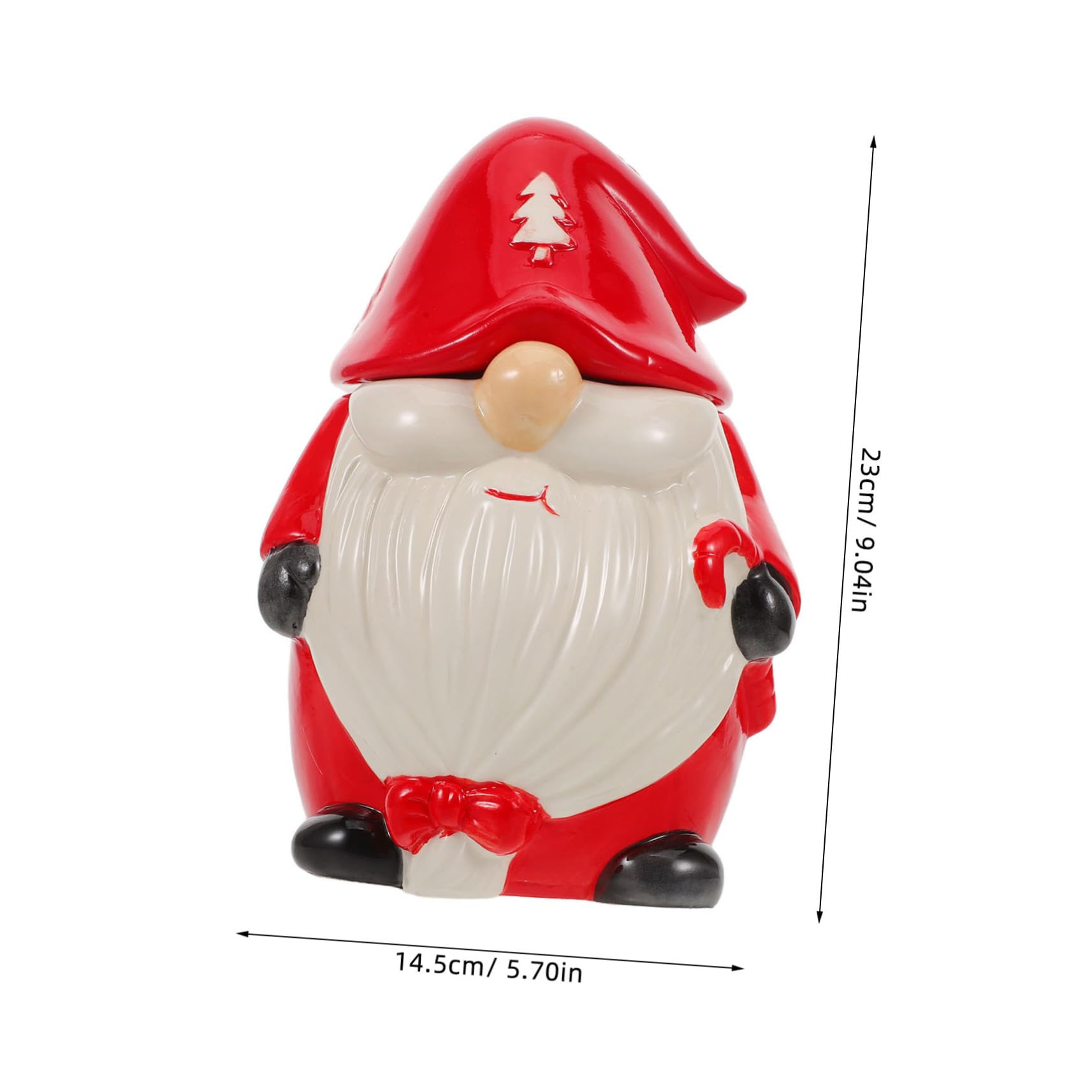 PRETYZOOM Boîte Céramique à Biscuits Forme Sapin de Noël avec Couvercle, Contenant Décoratif pour Snacks et Sucreries