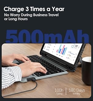 Nillkin for Samsung Galaxy Tab S9 11” Case with Detachable Keyboard, Multi-Touch Trackpad, 7-Color Backlit, S Pen Holder, Rugged Keyboard Case with Camera Cover for Samsung Tablet S9