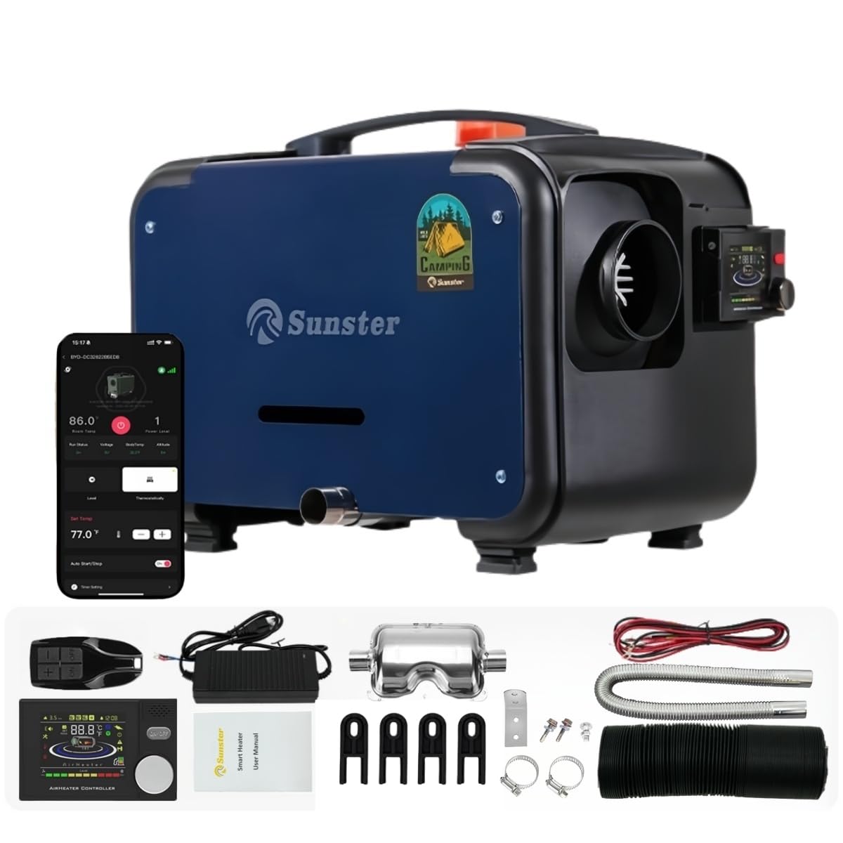 Sunster 8KW Diesel Luftheizung All In One 12V & 24V & 110-240V