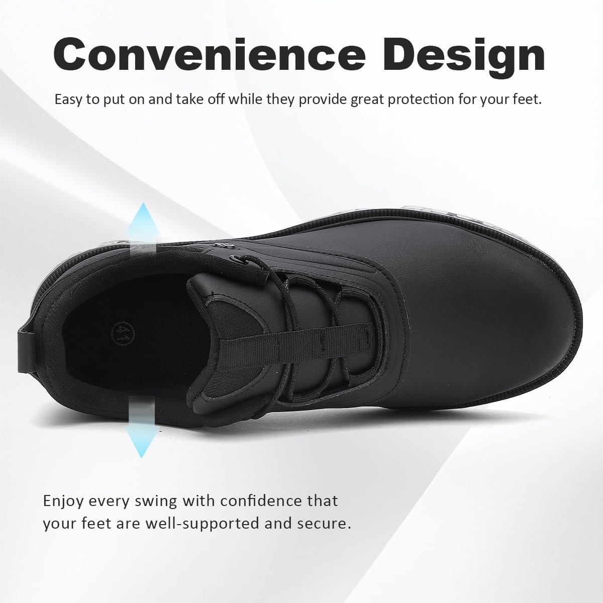 ULTIANT Mens Golf Shoes Waterproof Fixed Spikeless Sole Comfortable Outdoor Sport Shoes Size7.5-13 - Image 6