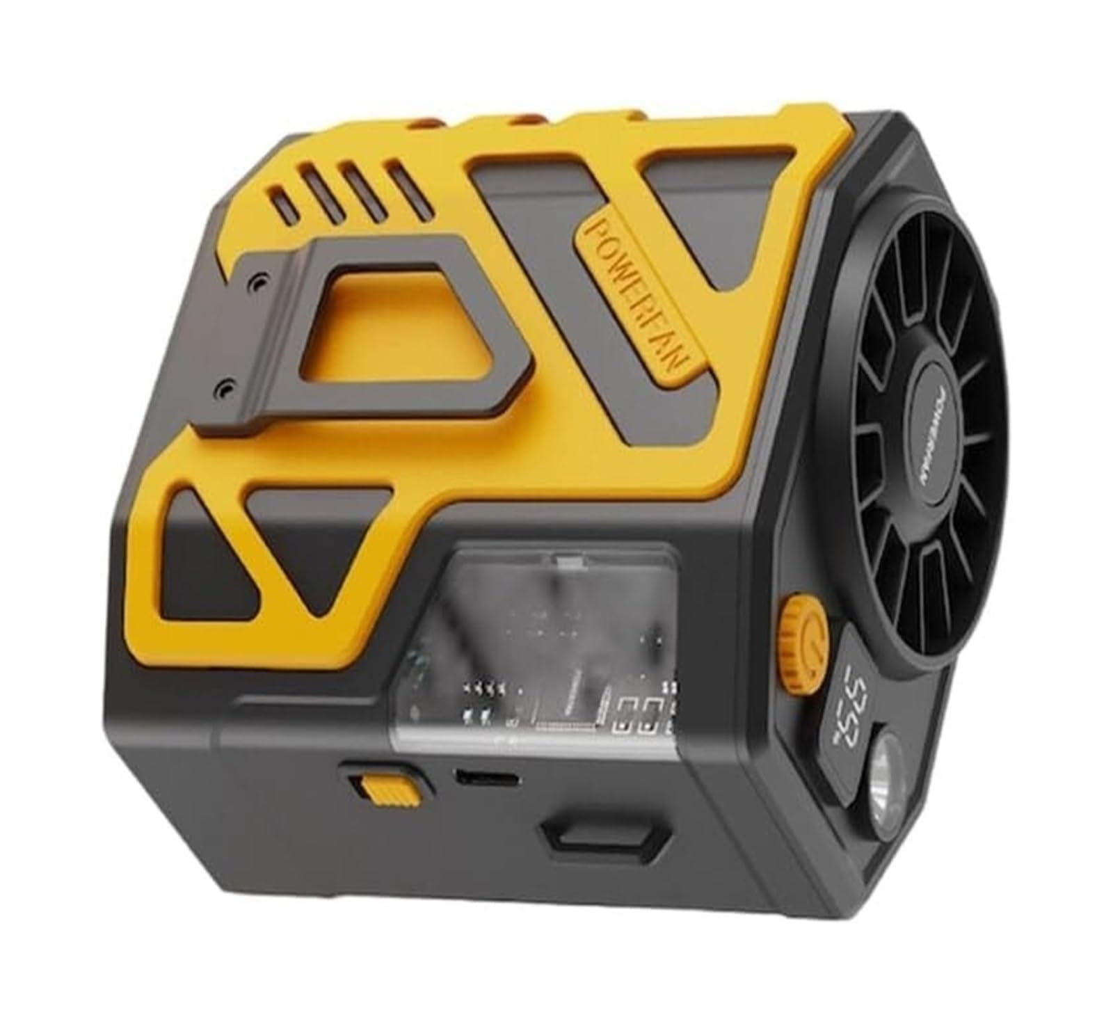 Mini ventilador de refrigeración portátil con clip para cintura de 9,7x8,8cm