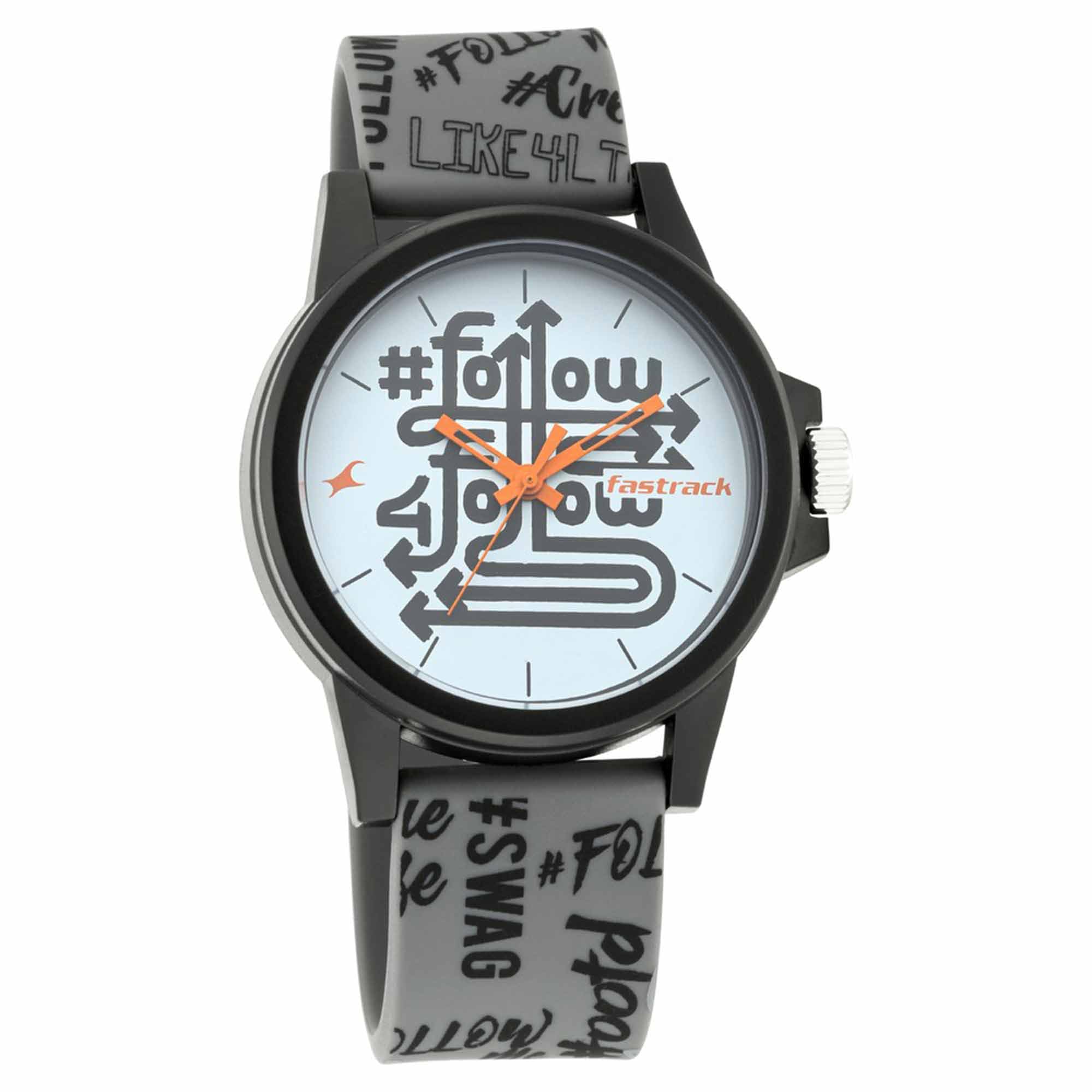Fastrack Hashtag Quartz Analog Multicoloured Dial Silicone Strap Unisex Watch-NS68012PP09 (B099WR8Q4M) Amazon Price History, Amazon Price Tracker