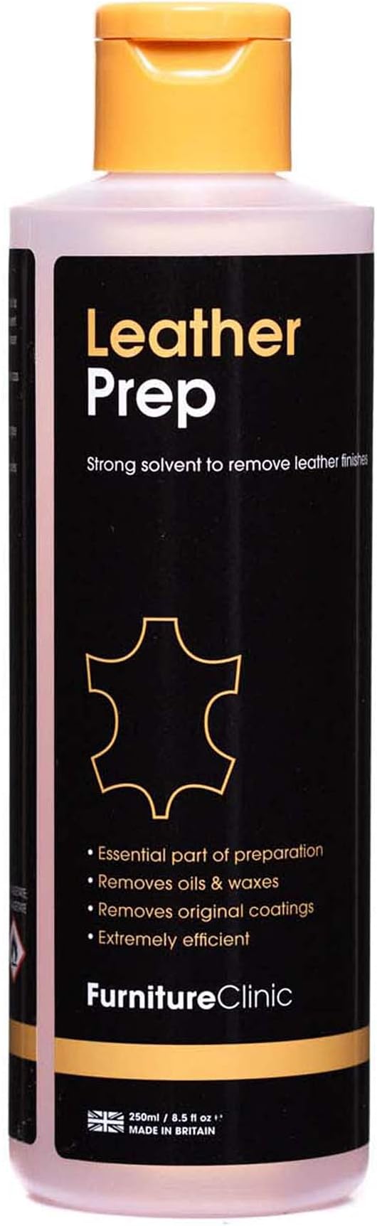 Leather Prep & Deglazer. To Clean/Remove/Strip Manufacturers ​Finish From Leather Before Restoring (1000ml)