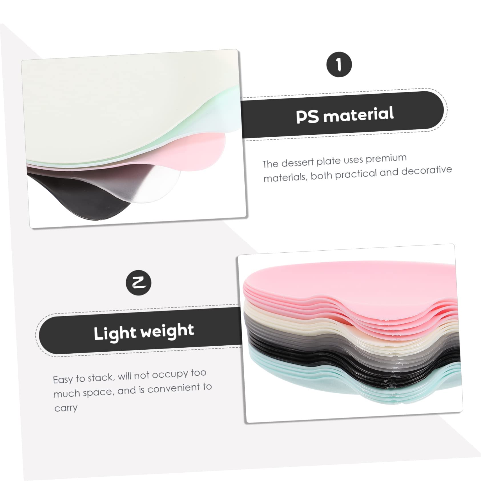 FOMIYES 50pcs Dripping Spoon Dessert Plate Pink Plates Cake Plate Birthday Dessert Favors Ice Cream Party Plates Birthday Dessert Plates Appetizer Tray Fancy Plate Trinket Tray Cake Pan