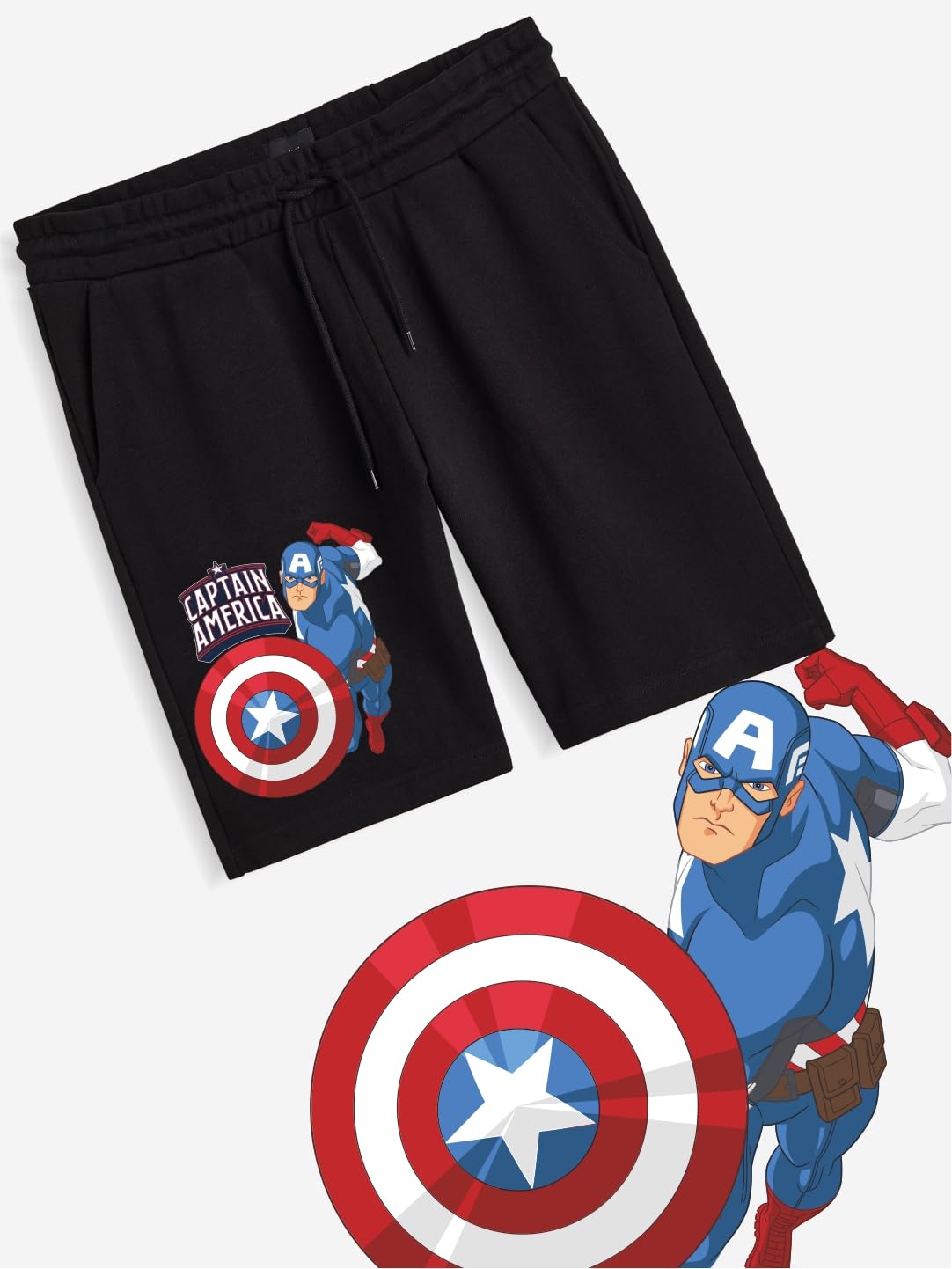 minicult Unisex-Child Cotton Shorts with Avengers Print (Avenger Grey) (Pack of 3) (13-14 Years)