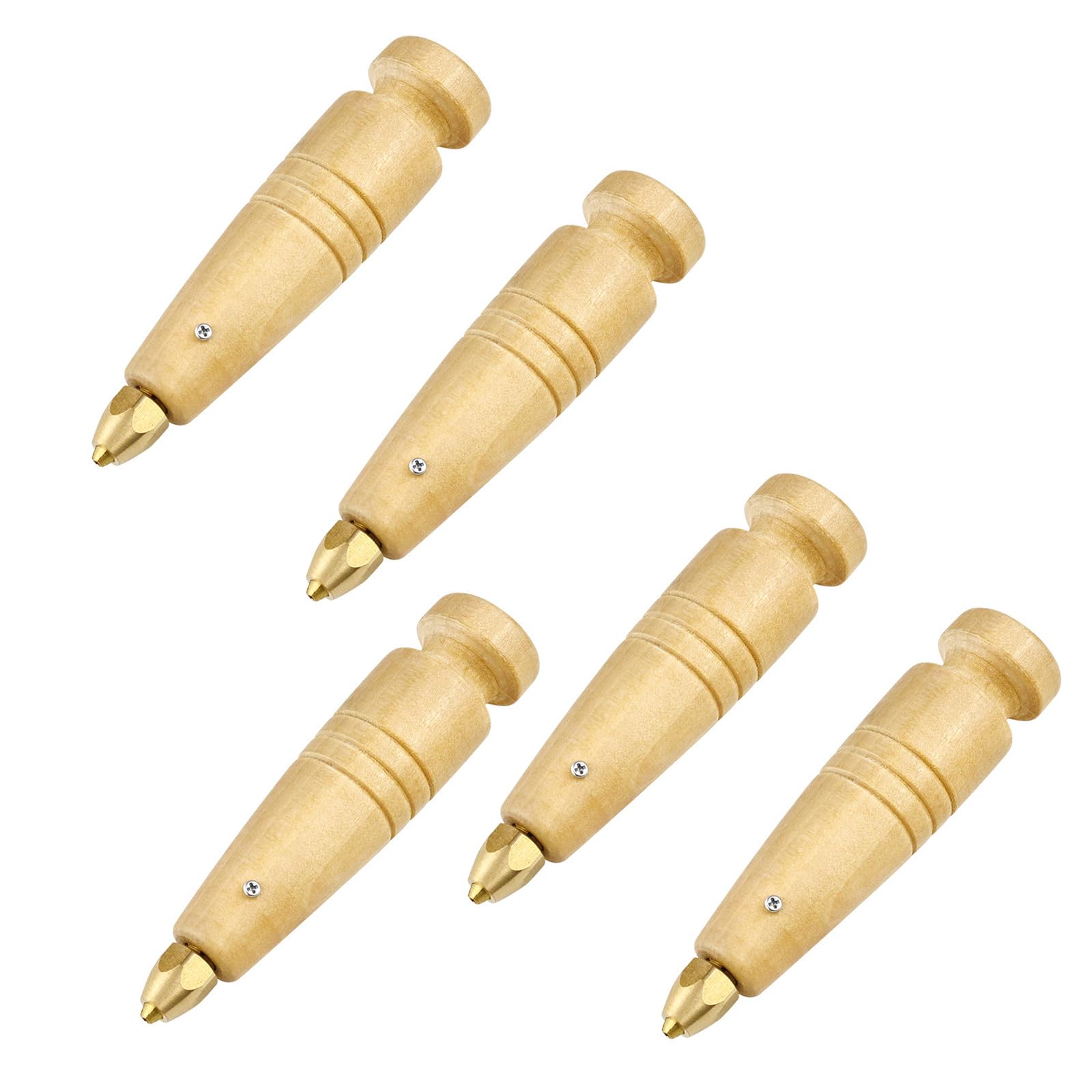 Woedpez 5 Pcs Awl Haft Leather Craft Tool with Wood Handle Sewing Replacement Leather Craft Accessories for Leathercraft