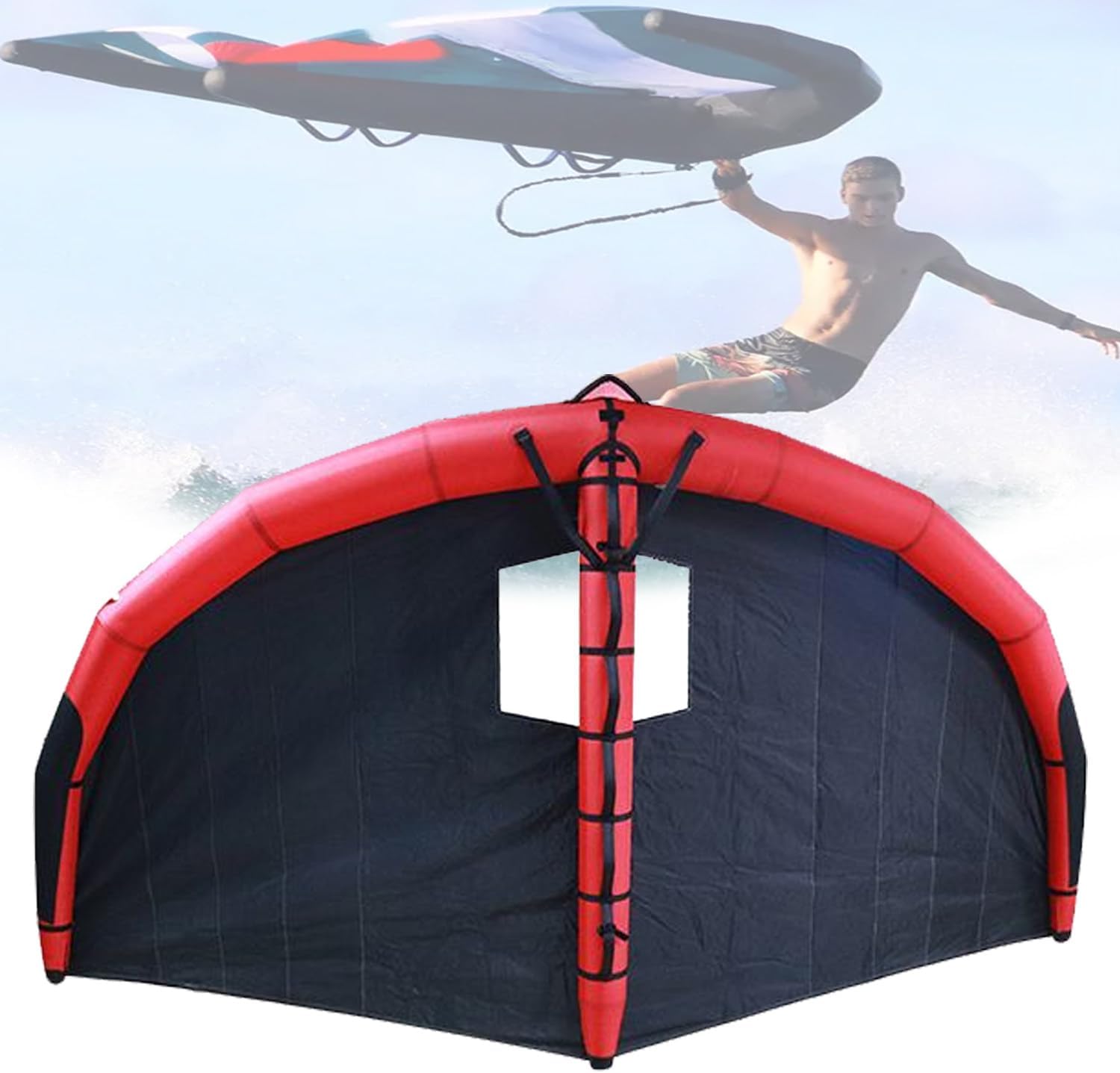 Inflatable Hydrofoil Board,Handheld Surf Sail,Inflatable Surfing Wing,Kitesurfing Wing Windsurfing,Surfing Inflatable Wing with Window,for Water Sports Kiteboard Surf