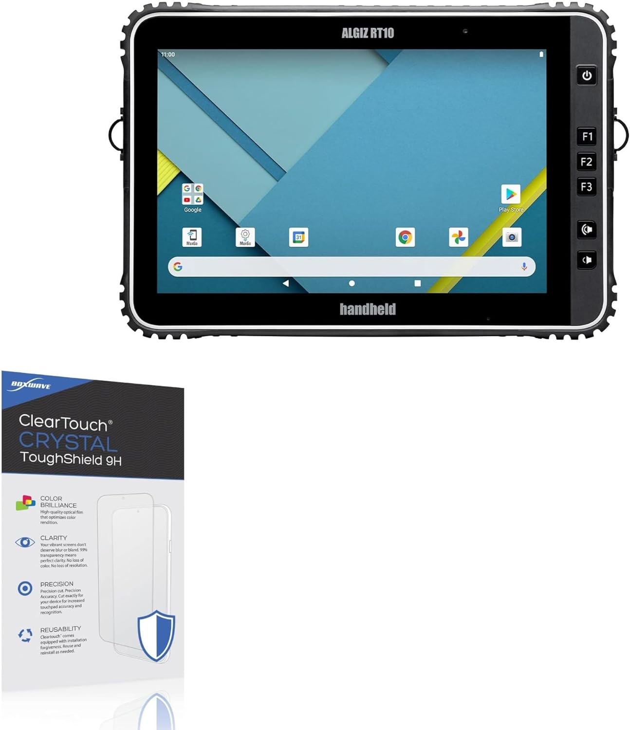 BoxWave Screen Protector Compatible With Handheld Algiz RT10 - ClearTouch Crystal ToughShield 9H (2-Pack), Clear 9H Tough Flexible Film Screen Protector