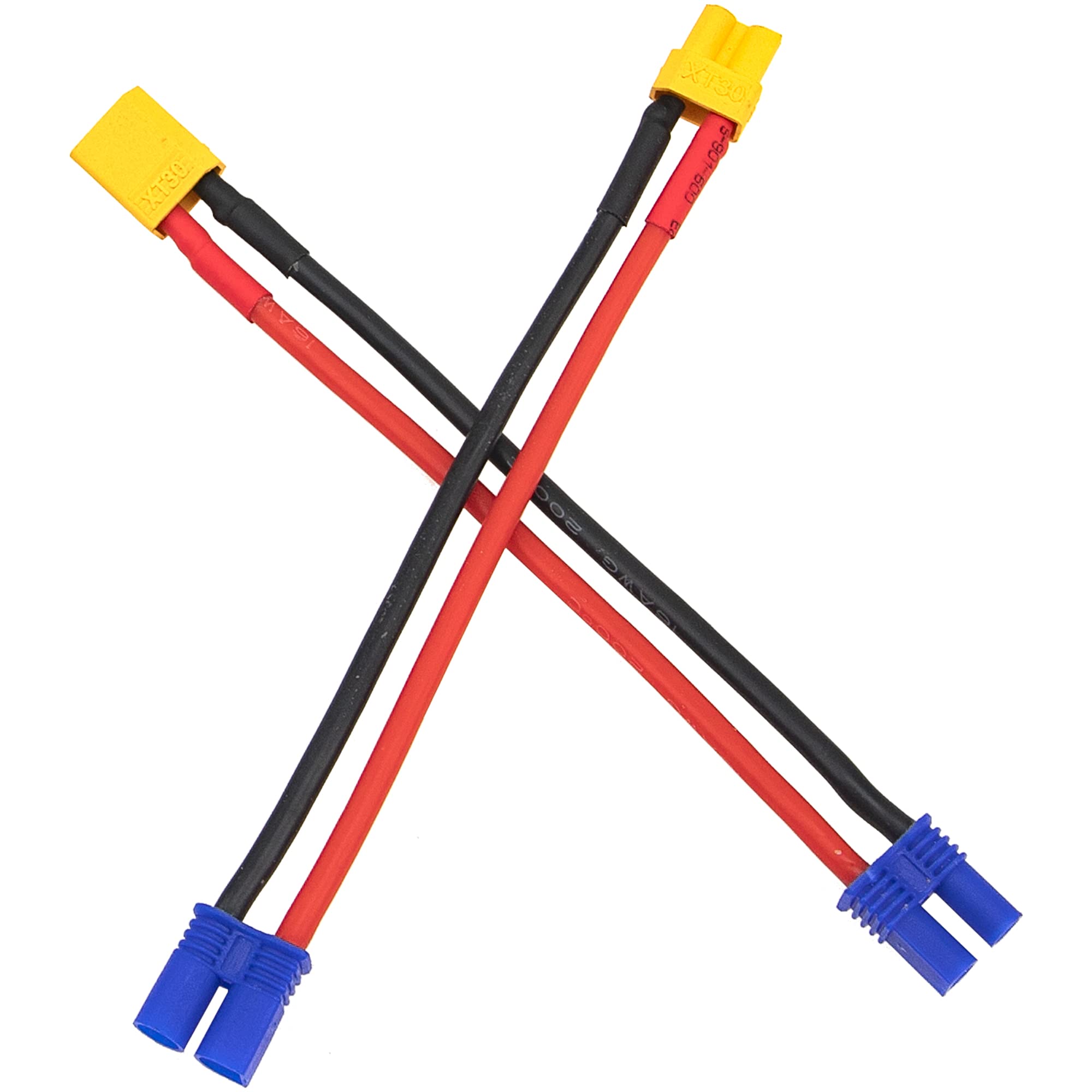 5 Pares De Conectores XT30 Con Cable De Silicona 16AWG 15cm – Adaptadores Macho/Hembra Para RC, Drones Y Baterías LiPo, Fáciles De Conectar