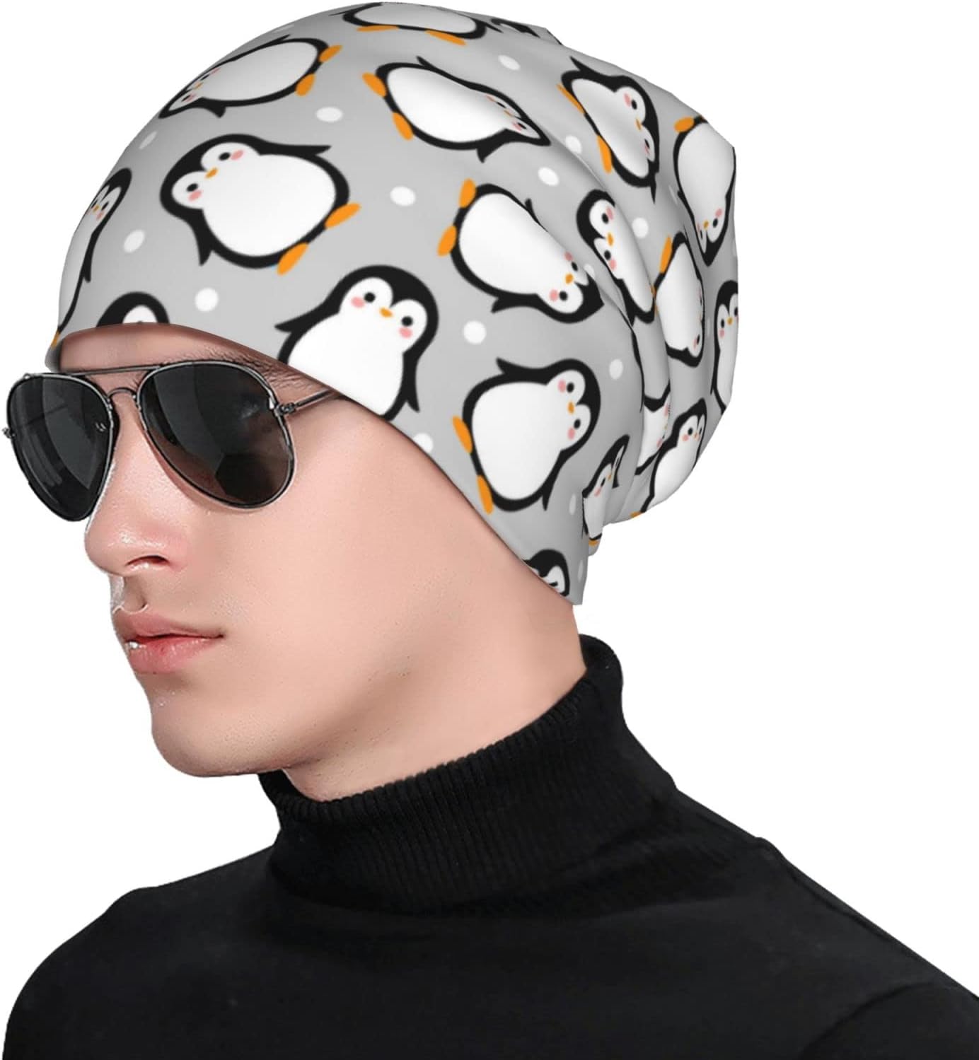 Beanie Chemo Hat Cancer Headwear Knitted Hats Baggy Slouchy Scarf Cap for Adults Women Men - Image 5