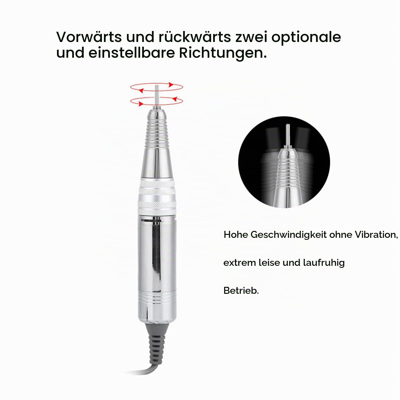 Nagelbohrer Handstück Ersatz, Nagelbohrer Griff, Elektrische Nagel Maniküre Maschine, Ersatz Handstück für Nagelbohrer Nagellack Handstück