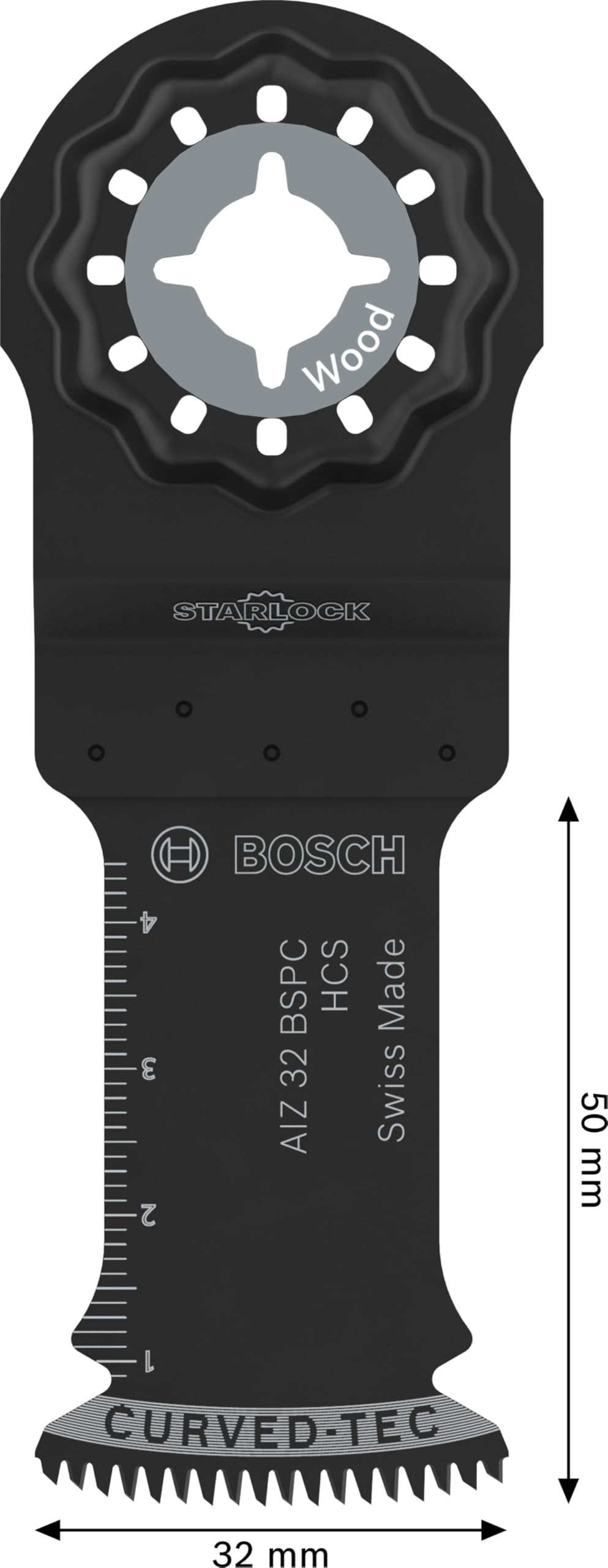 Bosch 10x Brzeszczot do cięcia wgłębnego AIZ 32 BSPC (do Miękkie drewno, Szerokość 32 mm, Professional Akcesoria Narzędzie wielofunkcyjne)