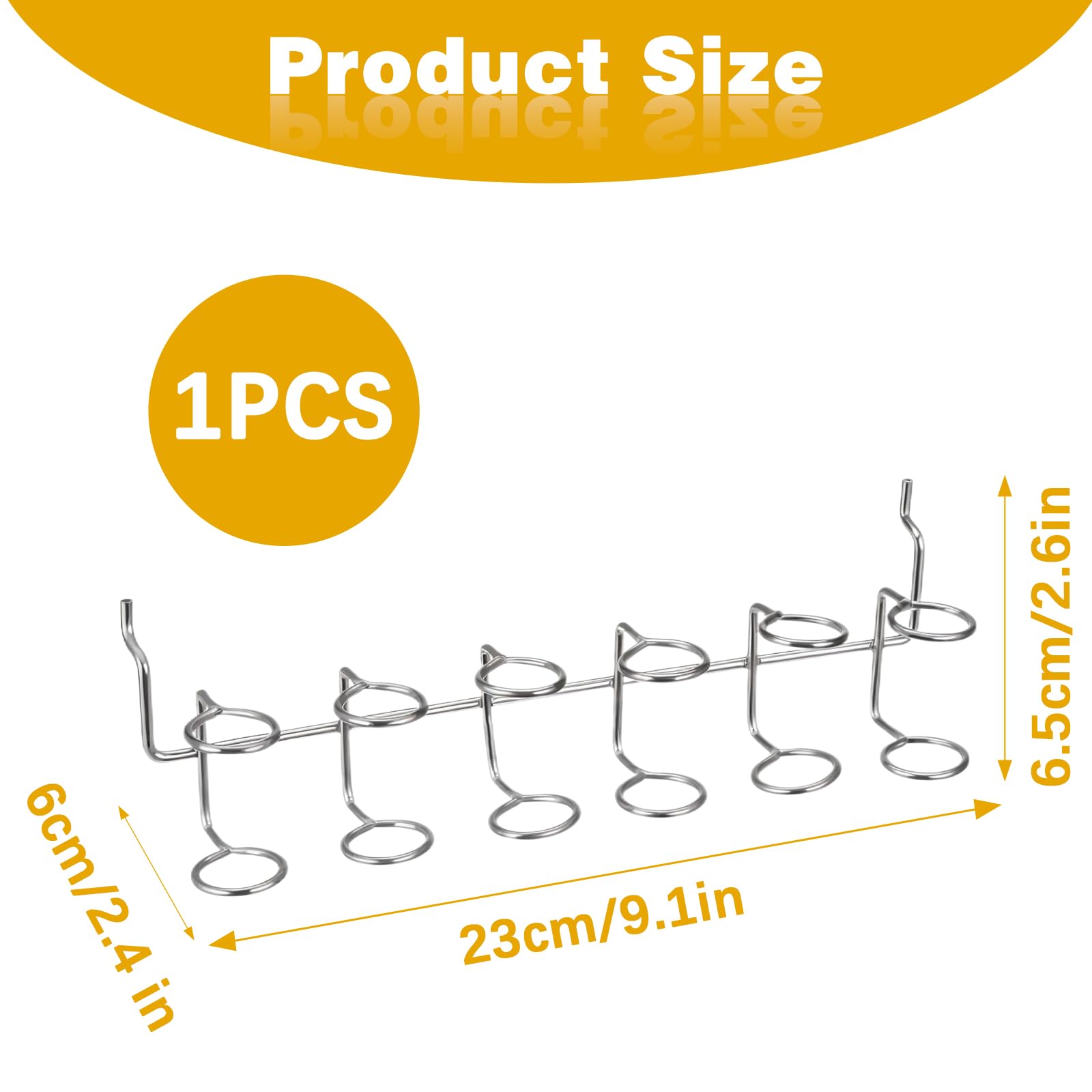 Piriuuo Pegboard Screwdriver Holder Peg Board Screwdriver Organizer Peg Board Tool Hangers Peg Board Hooks Peg Board Organizer Accessories Six-Tool Multi-Tool Holder for Pegboard