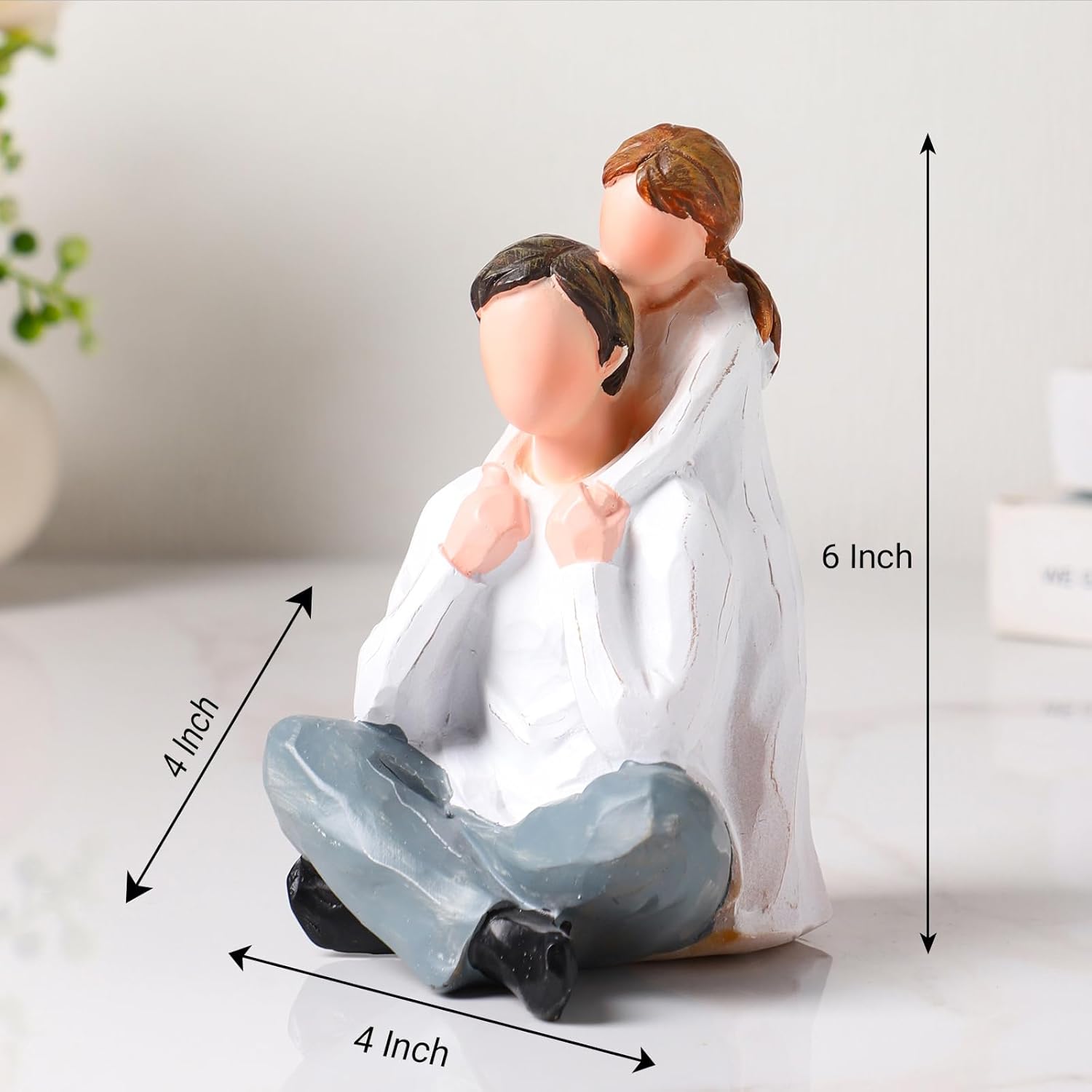 BUTILIVEEN Dad and Daughter Figurines, Gifts for Husband from Wife for Father’s Day, Christmas, Birthday, Dad Gifts from Daughter, Resin, 6 Inch - Image 3