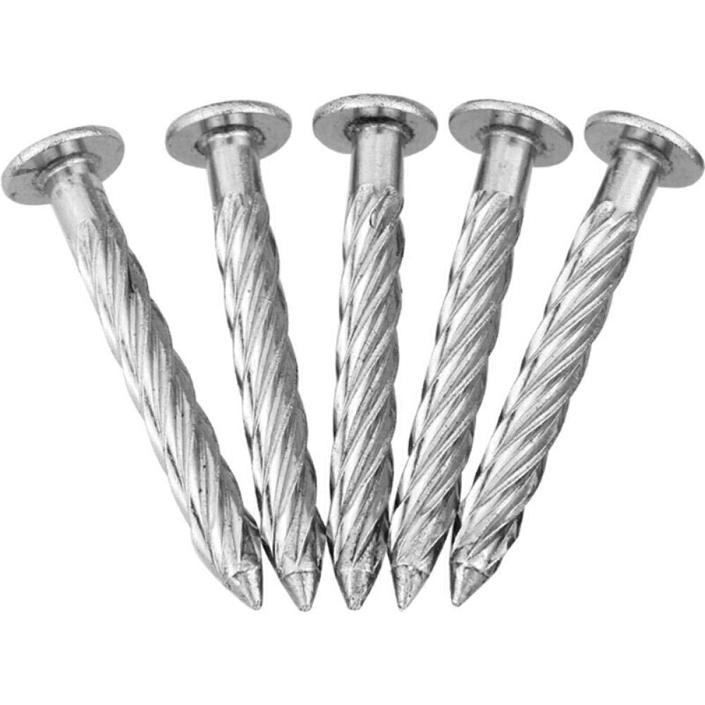 Clavos de Cemento,Clavos de Pared Tachuelas Clavos Clavo de acero inoxidable 304, clavo sólido galvanizado, clavo de cemento, clavo de acero, clavo de rosca (170 piezas)(8*50mm Galvanized (170 Pieces)