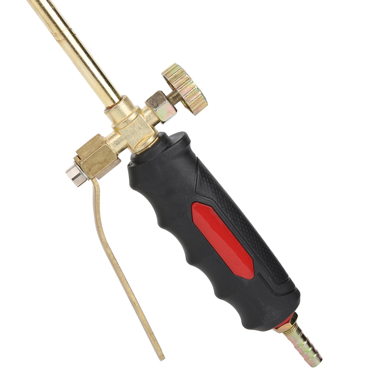 Walfront Bruciatore a gas in ottone con doppia accensione e impugnatura antiscivolo. Saldatore professionale per butano e metano, utensile manuale