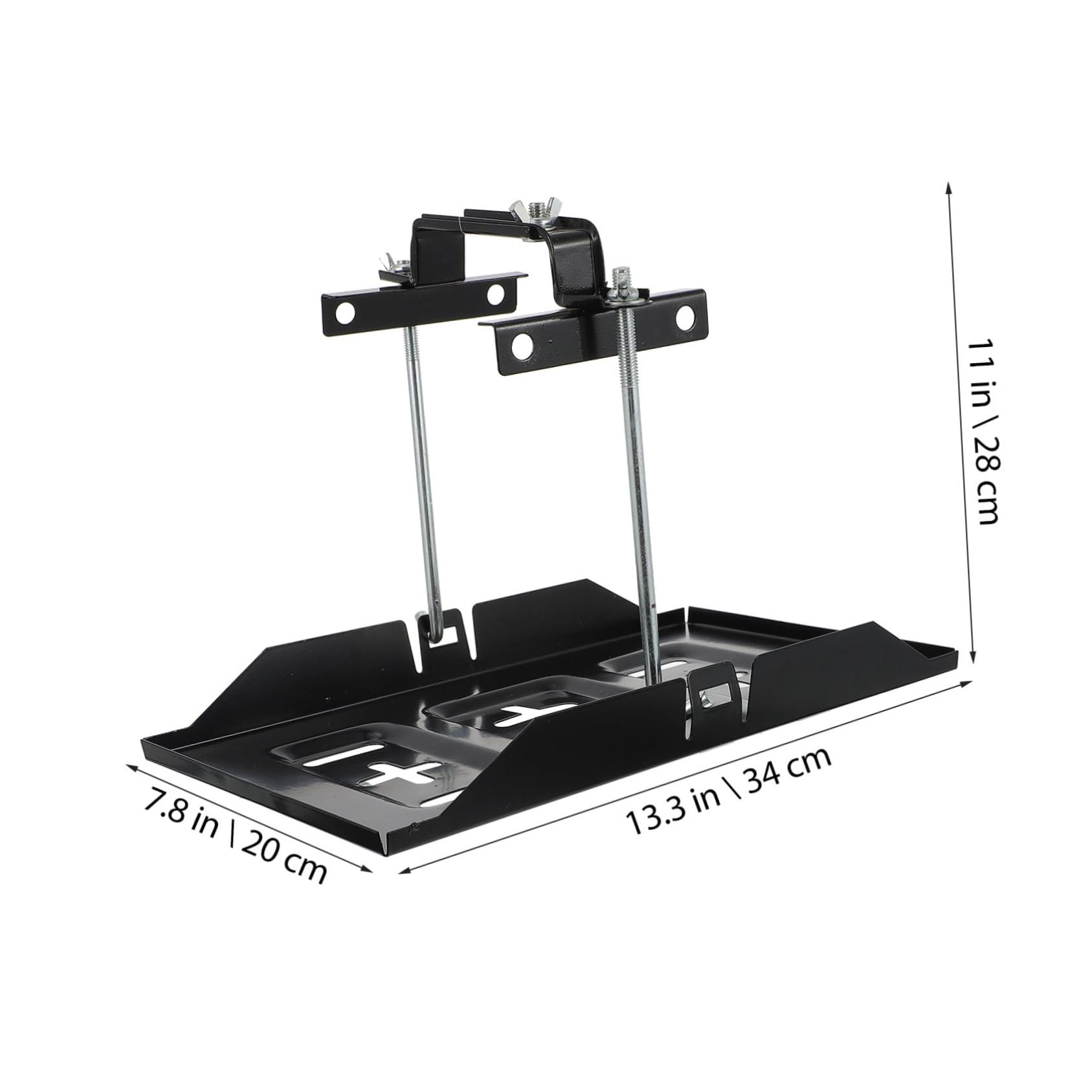 Support Fixation Batterie Voiture Maintien Sécurisé Antirouille Montage Facile pour Protection Batterie Auto Rack de Fixation Robuste pour Véhicules