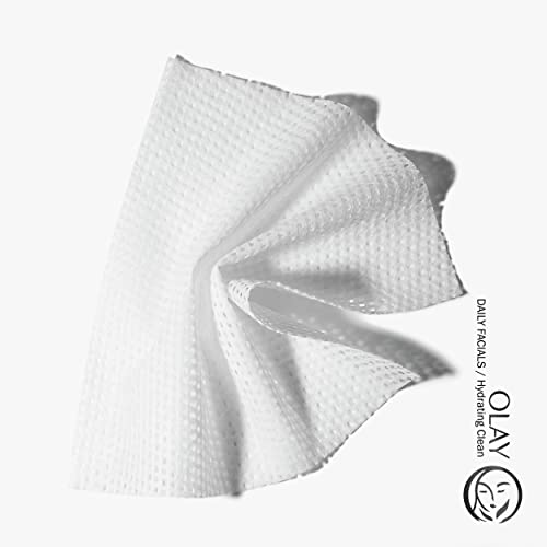 Olay Daily Facials, Daily Clean Makeup Removing Facial Cleansing Wipes, 5-In-1 Water Activated Cloths, Exfoliates, Tones And Hydrates Skin, 66 Count #TOP2