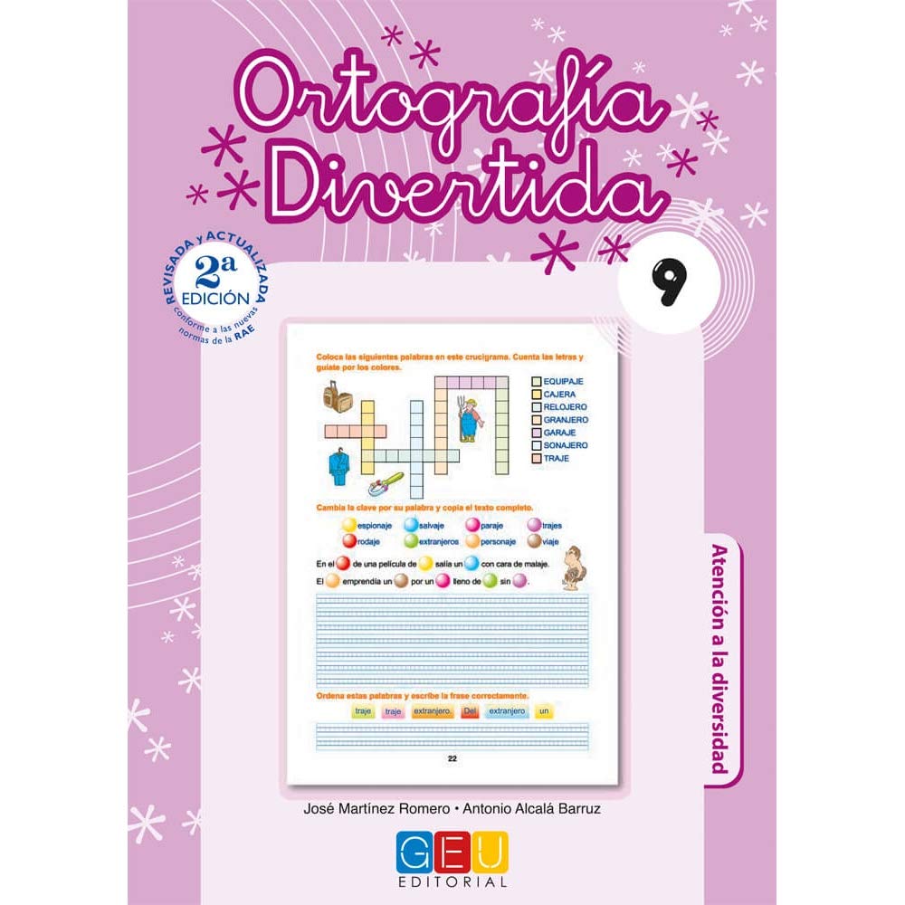 Pack Ortografía Divertida 3º primaria: Cuadernos 7, 8 y 9 | Material De Refuerzo Actividades sencillas | Editorial Geu (Niños de 8 a 9 años)