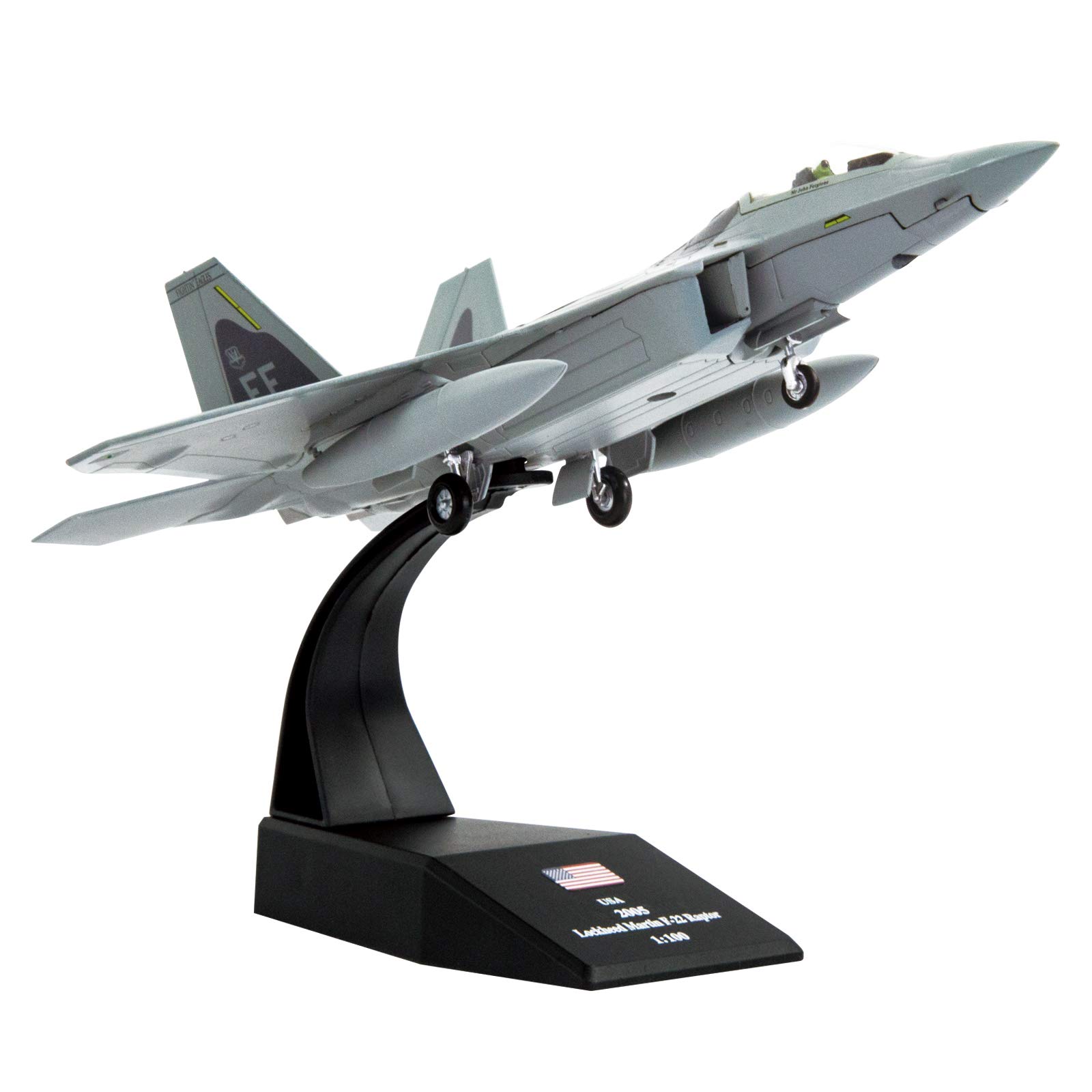 Modèle Réduit Avion De Chasse - 23 Cm, Avec Effets Lumineux Et Sonores, En Alliage Et PP, Pour Collection Ou Décoration
