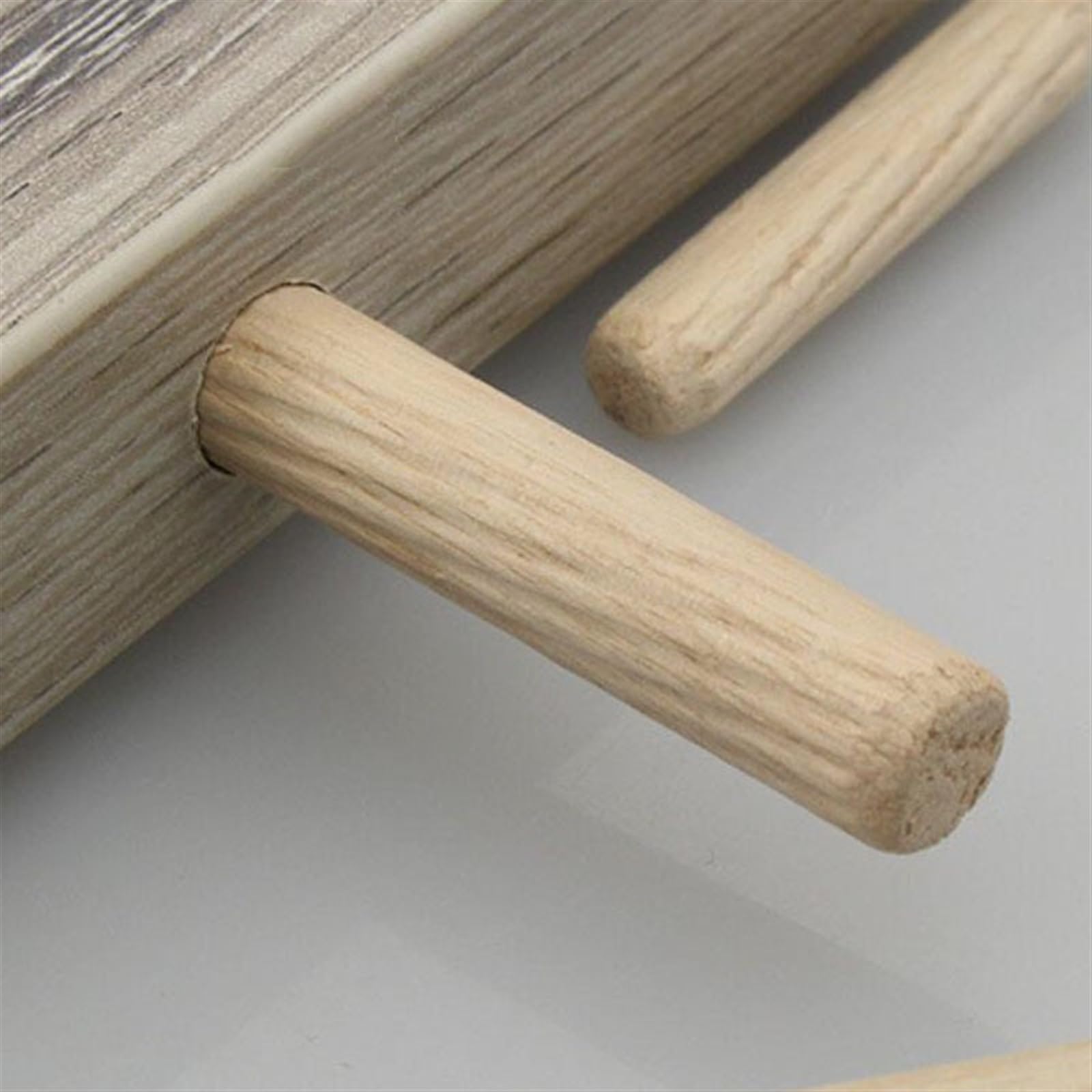Holzdübel Massiv Hart, M8 * 30/40/50/60/80mm 50 stücke Schrank Schublade Runde Geriffelte Holz Handwerk Dübel Pins Stangen Set Möbel Beschlag(M8x60mm 50Pcs)