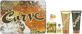 Curve for Men By 4 Pc Gift Set (Cologne Spray 4.2 Oz + Cologne Spray .25 Oz + Aftershave Balm 3.4 Oz + Shower Gel 3.4 Oz), 4count