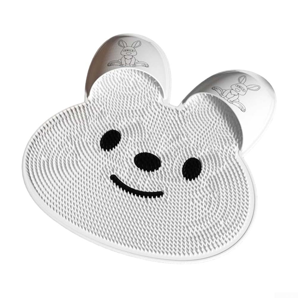 Tapis de nettoyage pour pieds de douche - Brosse de nettoyage pour la maison et la salle de bain (blanc)