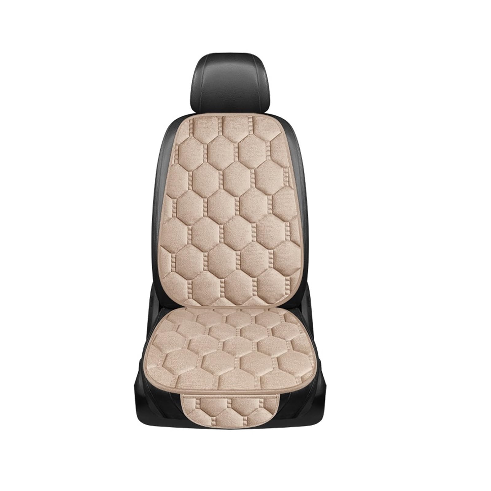 EDXNCVVM Winter Warm And Thick Velvet Car Chair Cushion Four Seasons Universal Single Chair Small Three Piece Plush Warm Five Chair Anti Sli(Milky)