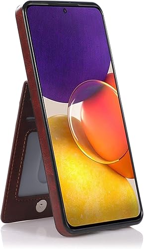Miniatura 3 de ZZXX Funda para Samsung Galaxy A53 5G, de doble capa, ligera, de piel de primera calidad, con ranuras para tarjetas, función atril, funda protectora