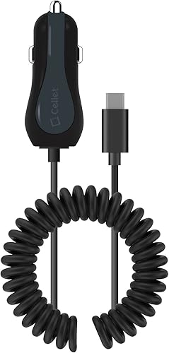 Cellet Cargador de coche de doble puerto USB de 15 vatios con cable tipo C de 4 pies de alta potencia de 3 amperios compatible con Motorola Z3 Play disponible en Yaxa Costa Rica