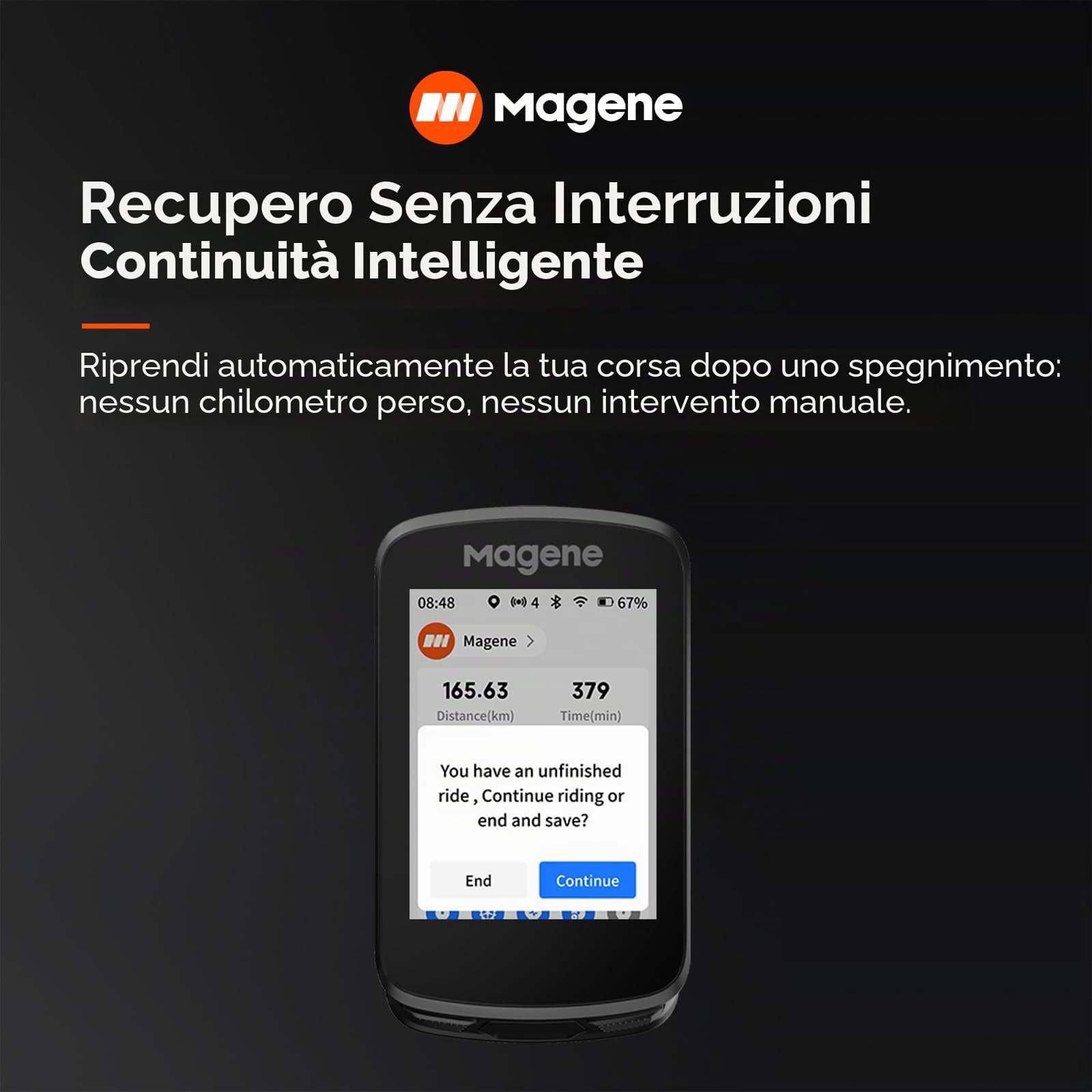 Magene C506 Ciclocomputer GPS Senza Fili Navigazione Cartografica Schermo a Colori Tangibile WiFi Bluetooth