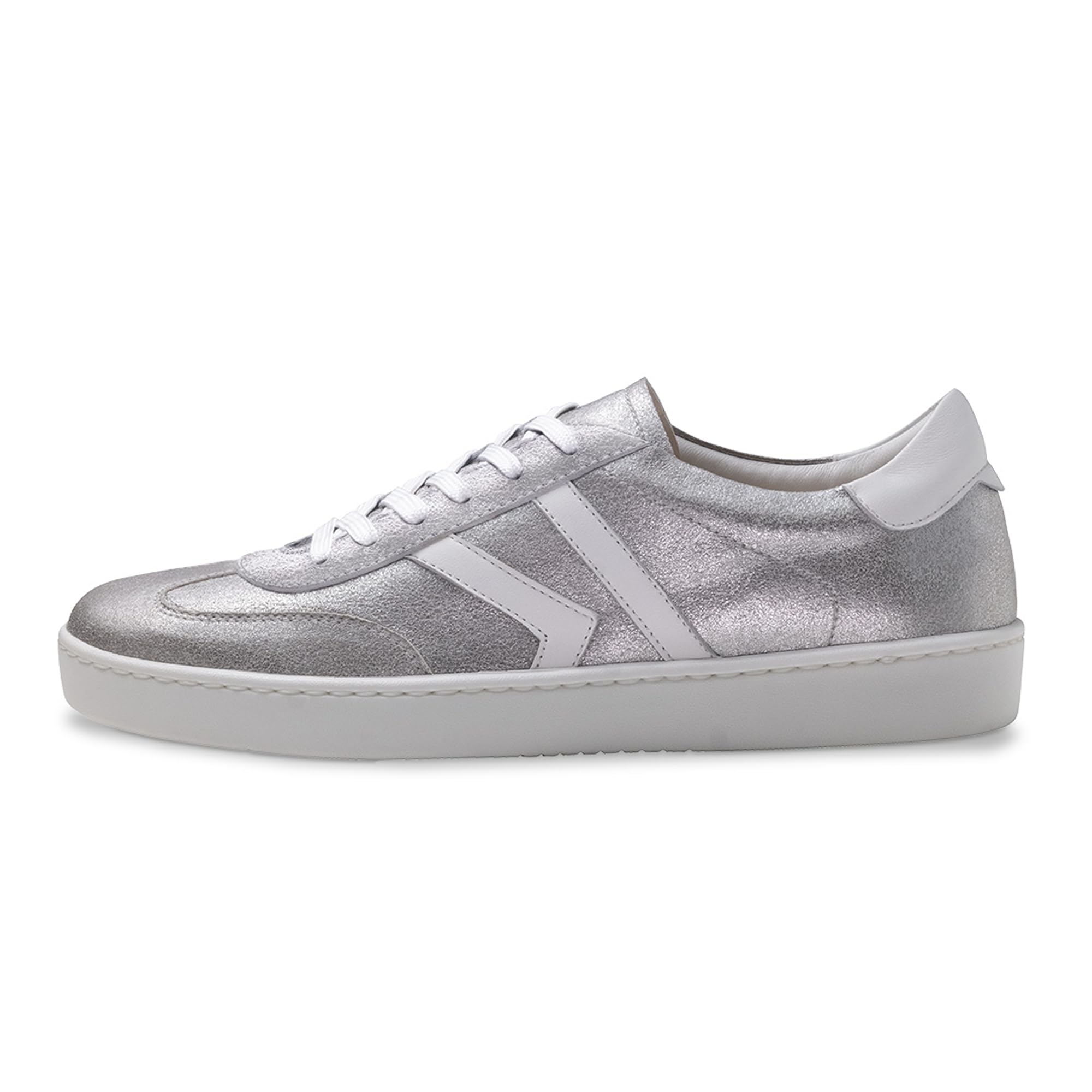 Werner Kern Tanzschuhe Damen Lacey | Tanzsneaker Silber für Latein, Salsa & Bachata mit Drehpunkten | Gleitfähige, vernähte Sohle | Geschlossen, herausnehmbare Innensohle | Made in Italy | 32-43 EU