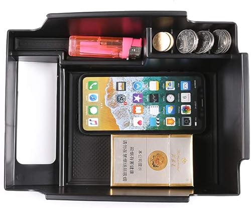 Miniatura 2 de Reposabrazos Caja de almacenamiento secundario Guante Palet Bandeja de consola central para Lander Rover Range Rover Sport 2014 2015 2016 2017, sin