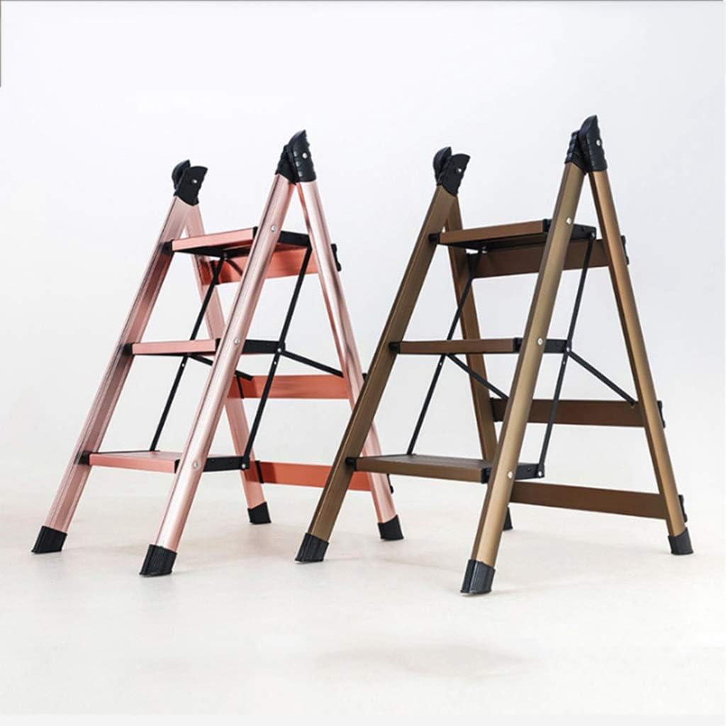 Tools & Home Improvement Practical Aluminum Alloy Stepladders, 2 Step Ladder & 3 Step Ladder Multifunctional Ladder for Office, Kitchen - Anti-Slip Foot Pads Strong (Color : B, Size : 424167CM)