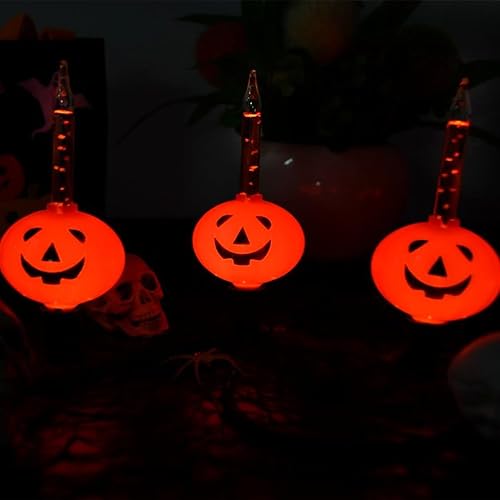 Miniatura 8 de PASUTO Cadena de luces de burbujas de calabaza de Halloween, 7 pies, linterna de Halloween vintage con 7 luces de burbujas líquidas naranjas, luces