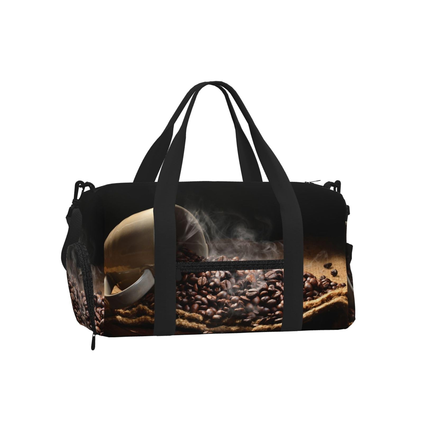 Drukowane ziarna kawy Ręczna torba sportowa crossbody Ręczna torba podróżna