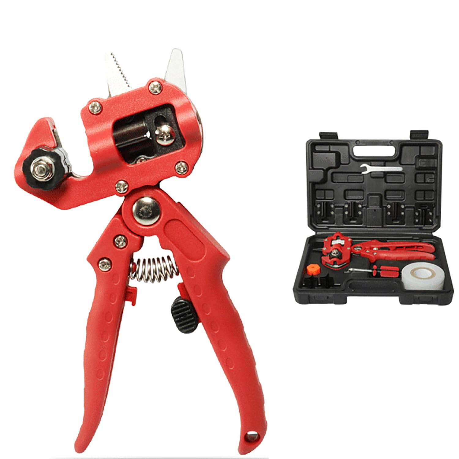 Grafting Tool Pruner Kit - Garden Tree Grafting Pruning Tool with 8 Replaceable Blades, Grafting Tape, and Grafting Scissor Shear for Efficient Plant Care and Maintenance