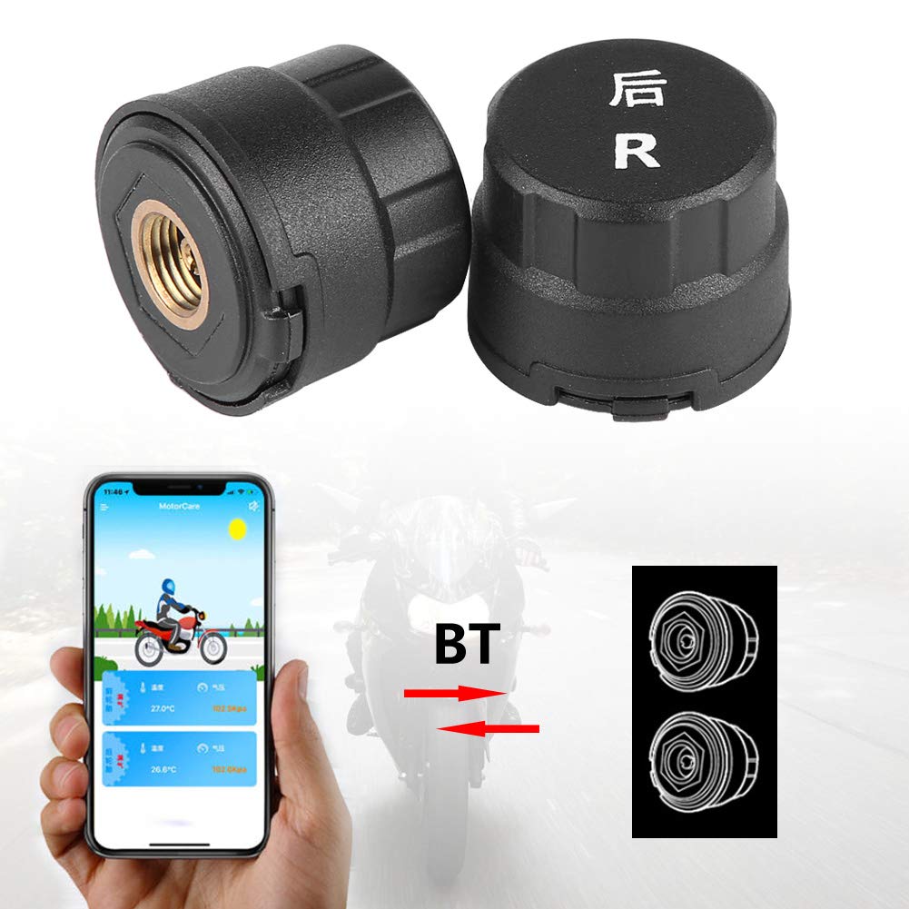 TPMS Monitor di pressione dei pneumatici IP67 Bluetooth per motocicletta compatibile con Android e iOS IP67