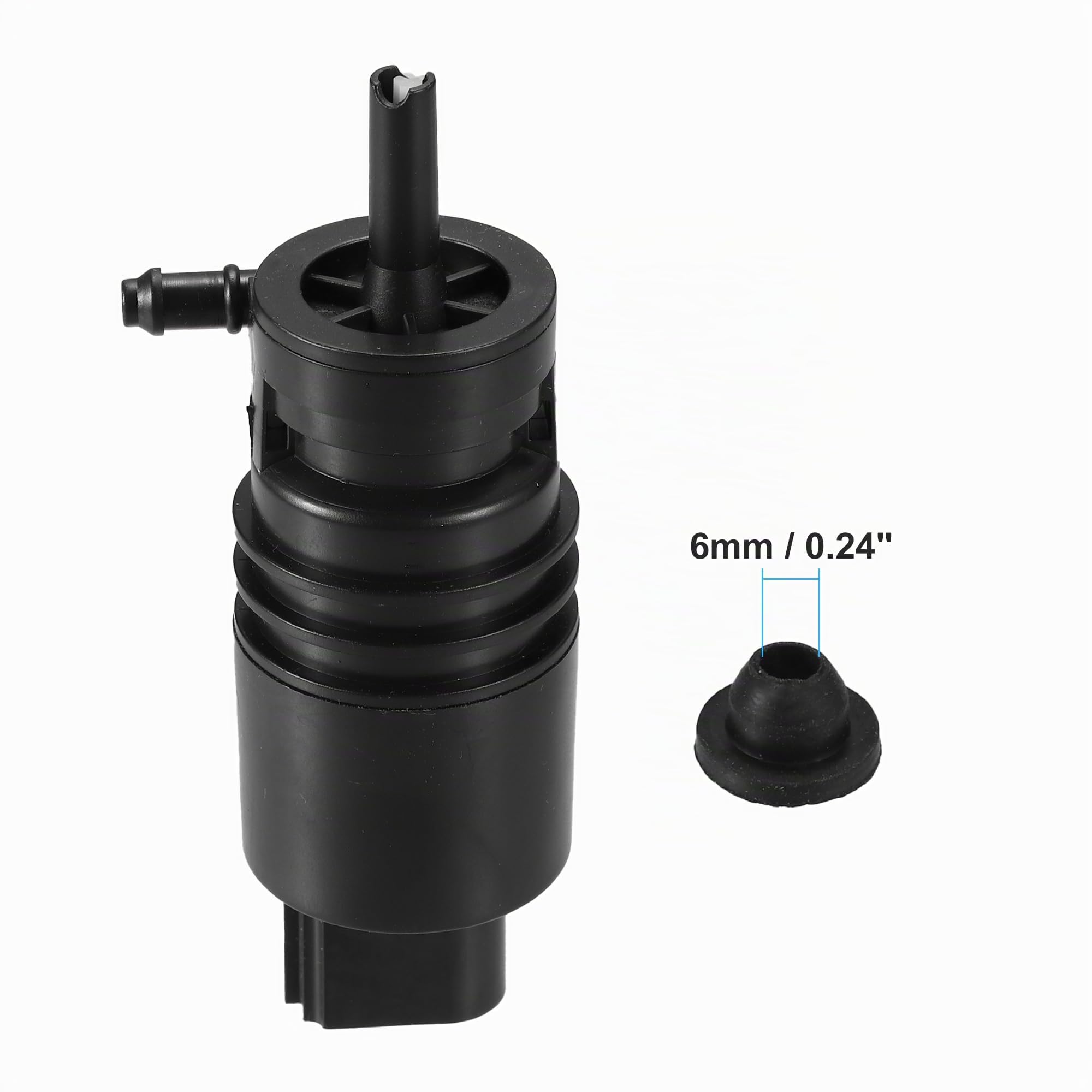 A ABSOPRO Pare-Brise Lave-Glace Moteur Pompe Pour BMW 528i - 1 Pcs Noir | Noir, Plastique, Caoutchouc, 43X36X113Mm, OE:67126934160, Pour BMW 750Li, 760Li, M5, M6, X3, X4, X6, Z4, ActiveHybrid