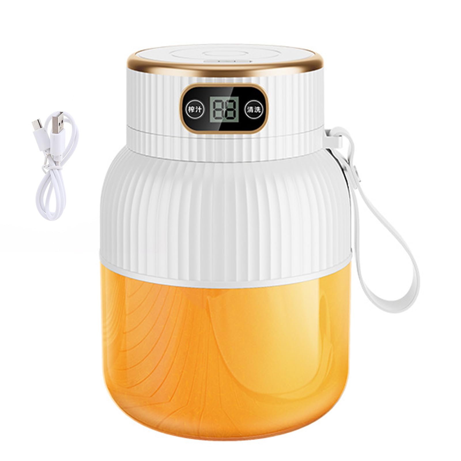 Tfaoys White 600Ml Electric Blenders Usb Rechargeable Juicer Household Fruit Juicing Cup Milkshakes Machine Portable Juicer Blenders