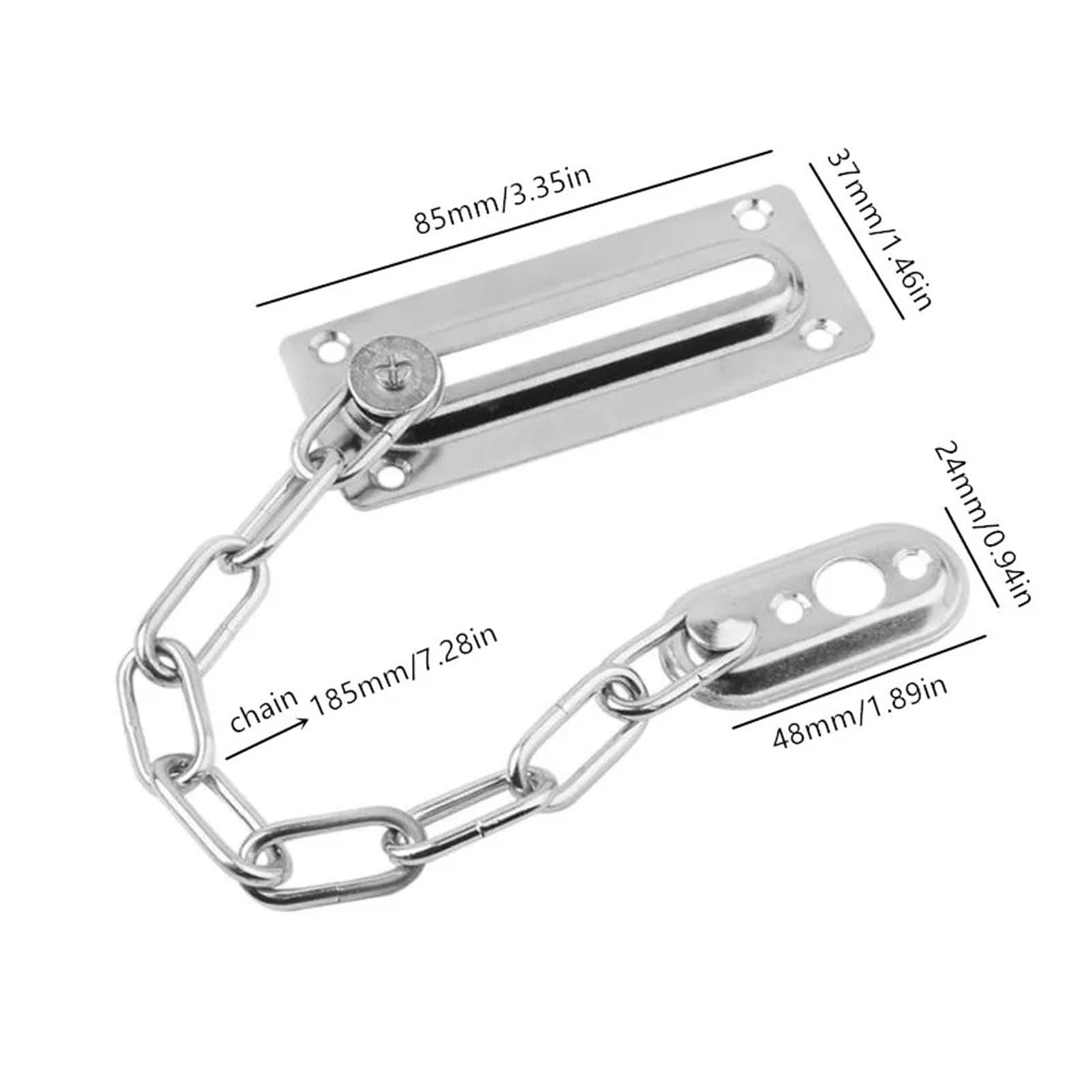 Serrures à boulons de chaîne protection porte en acier inoxydable(Gold)